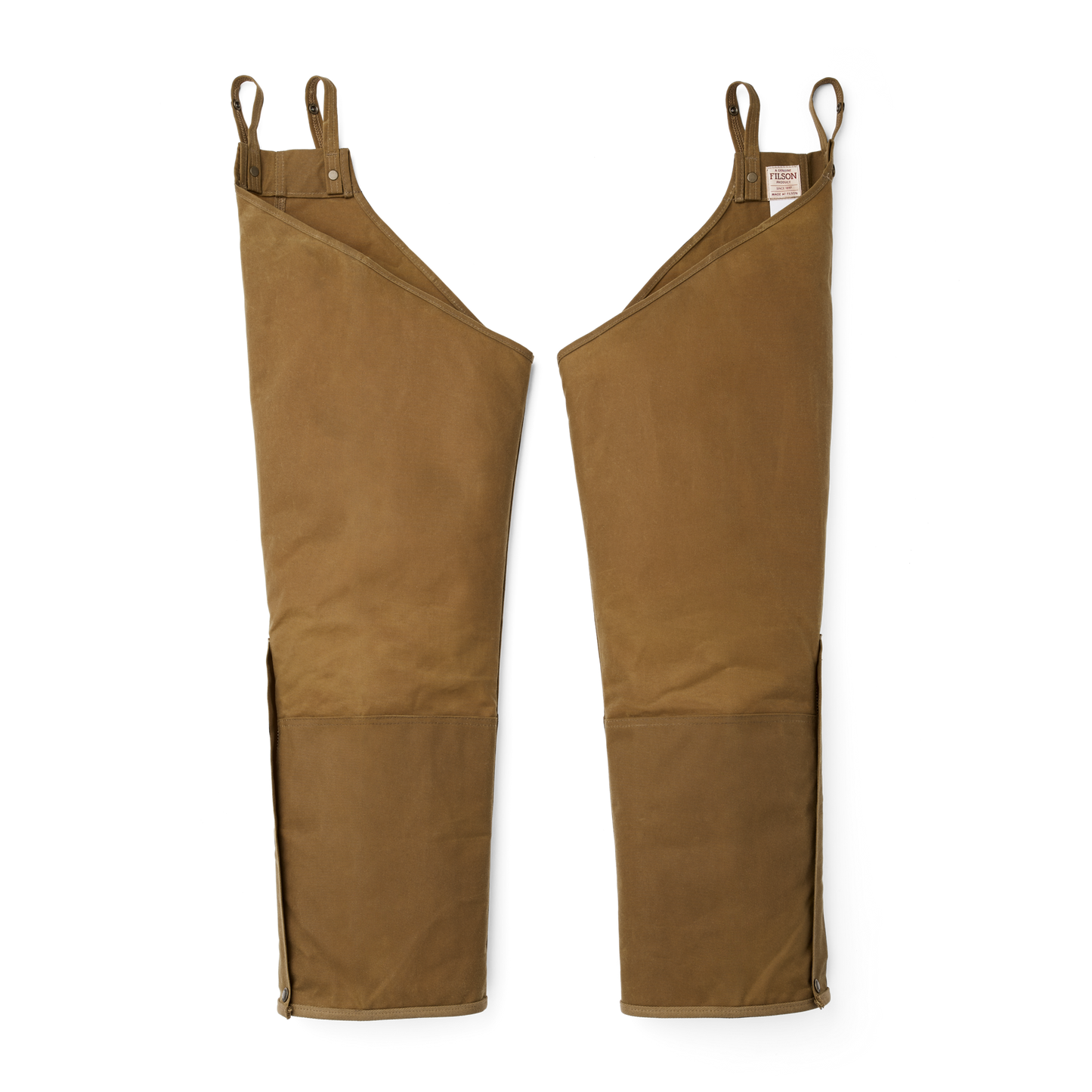 Alternate view of the Filson Double Tin Cloth Chaps With Zipper - Dark Tan