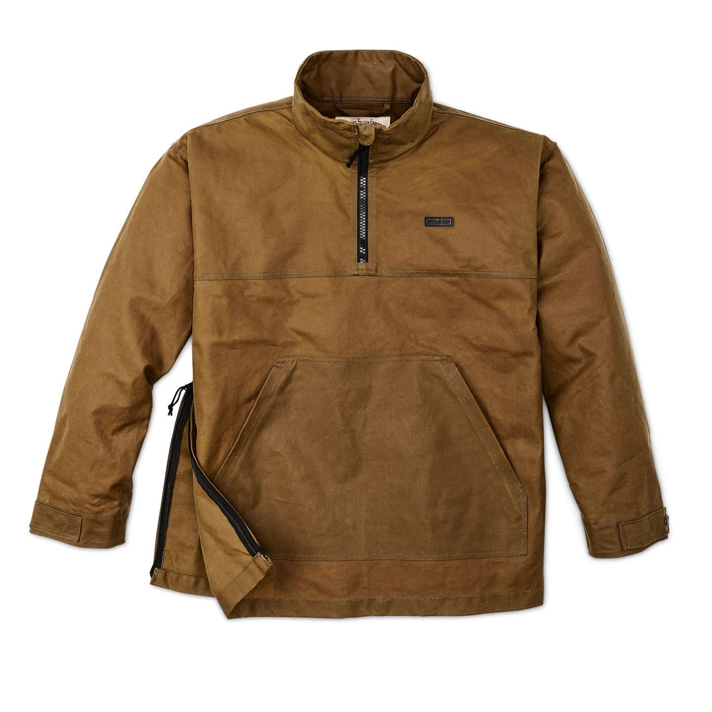 Alternate view of the Filson Tin Cloth Quarter Zip Pullover - Dark Tan