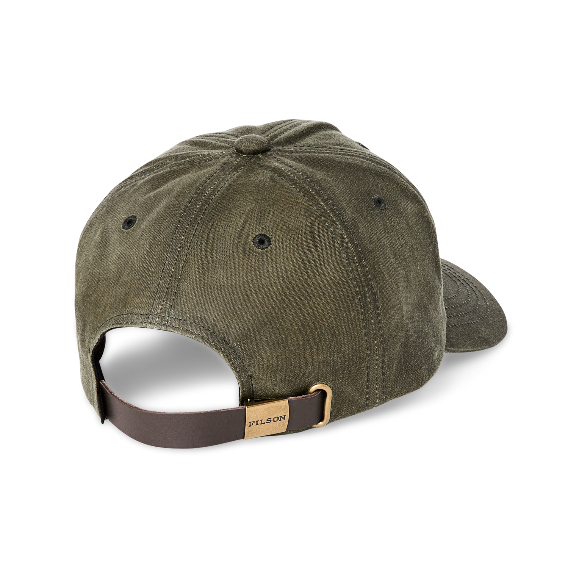 Alternate view of the Filson Oil Tin Low-profile Logger Cap - Otter Green