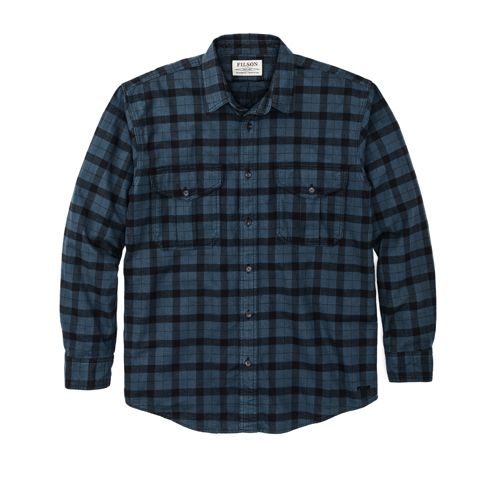 Front-facing image of the Filson Alaskan Guide Shirt - Black