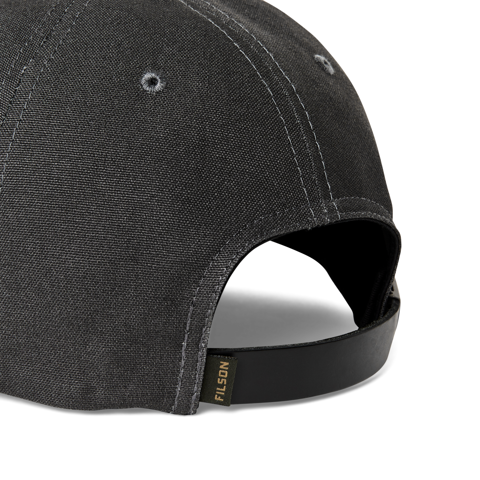 Alternate view of the Filson Dry Tin Cloth Low-profile Logger Cap - Raven