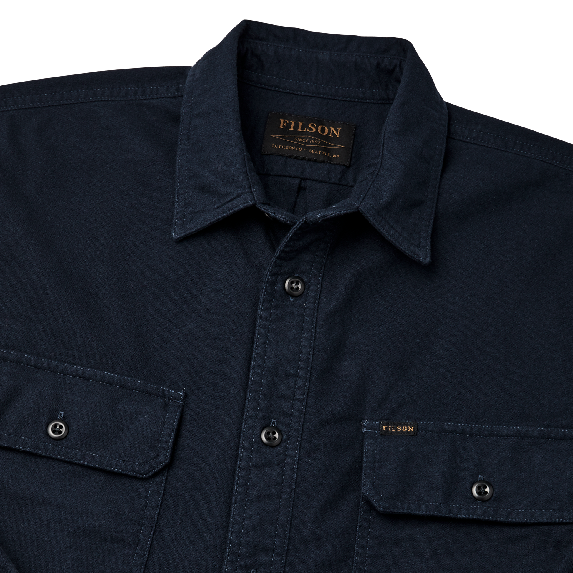 Alternate view of the Filson Field Flannel Shirt - Night Blue