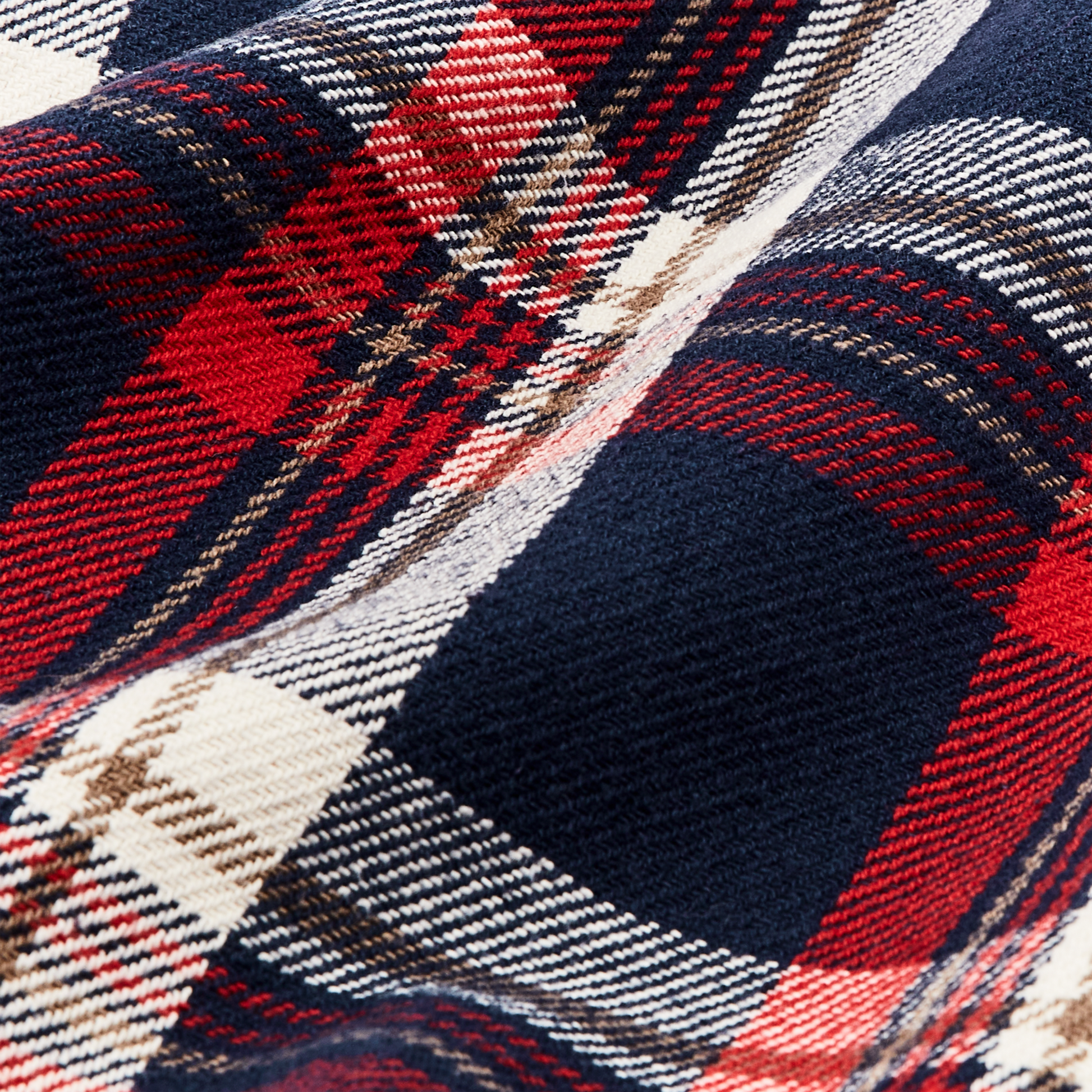 Alternate view of the Filson Deer Island Ranch Coat - Navy Red Multi Plaid