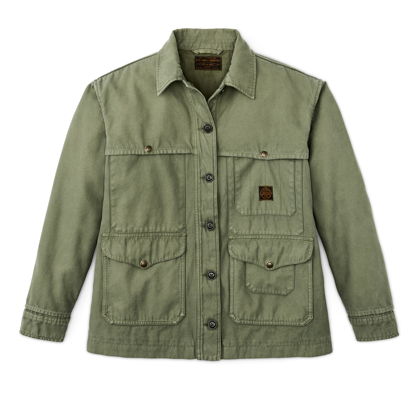 Front-facing image of the Filson Women's Field Cruiser - Army Green