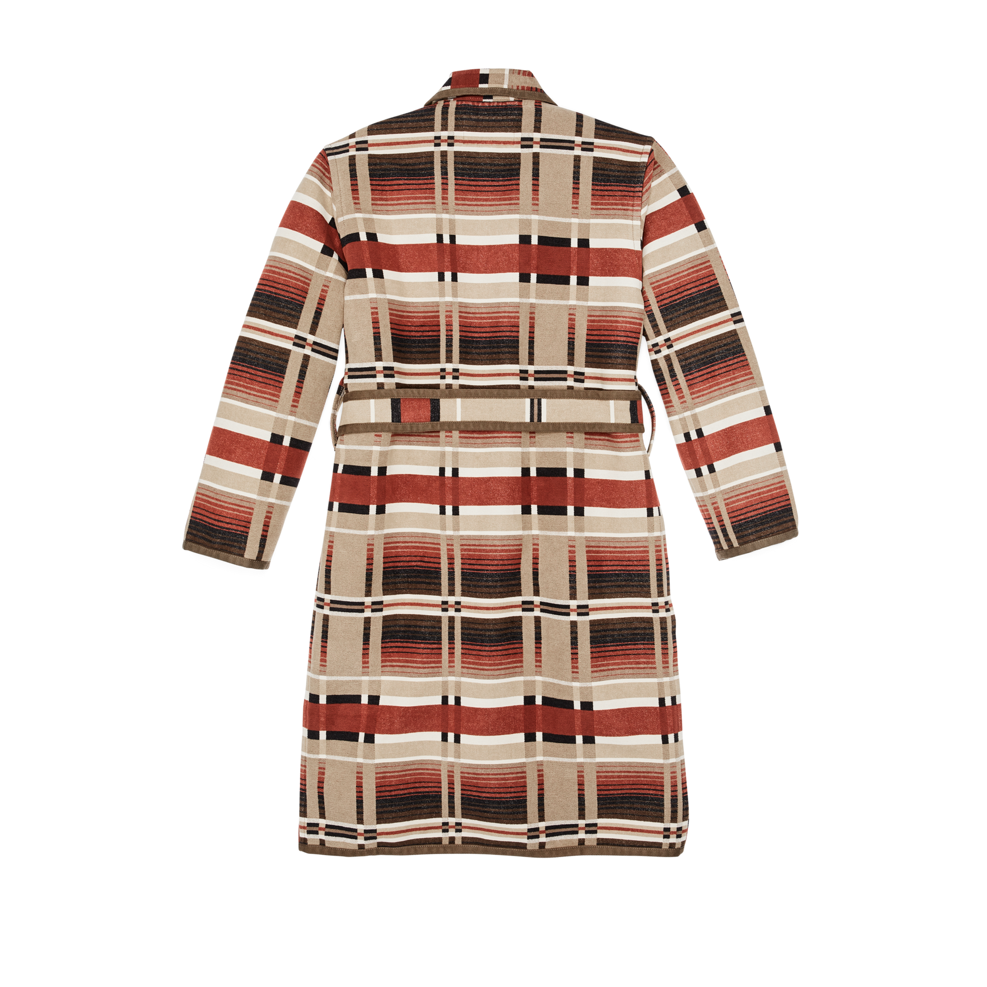 Alternate view of the Filson Beartooth Robe - Bloodstone / Tan Ombre