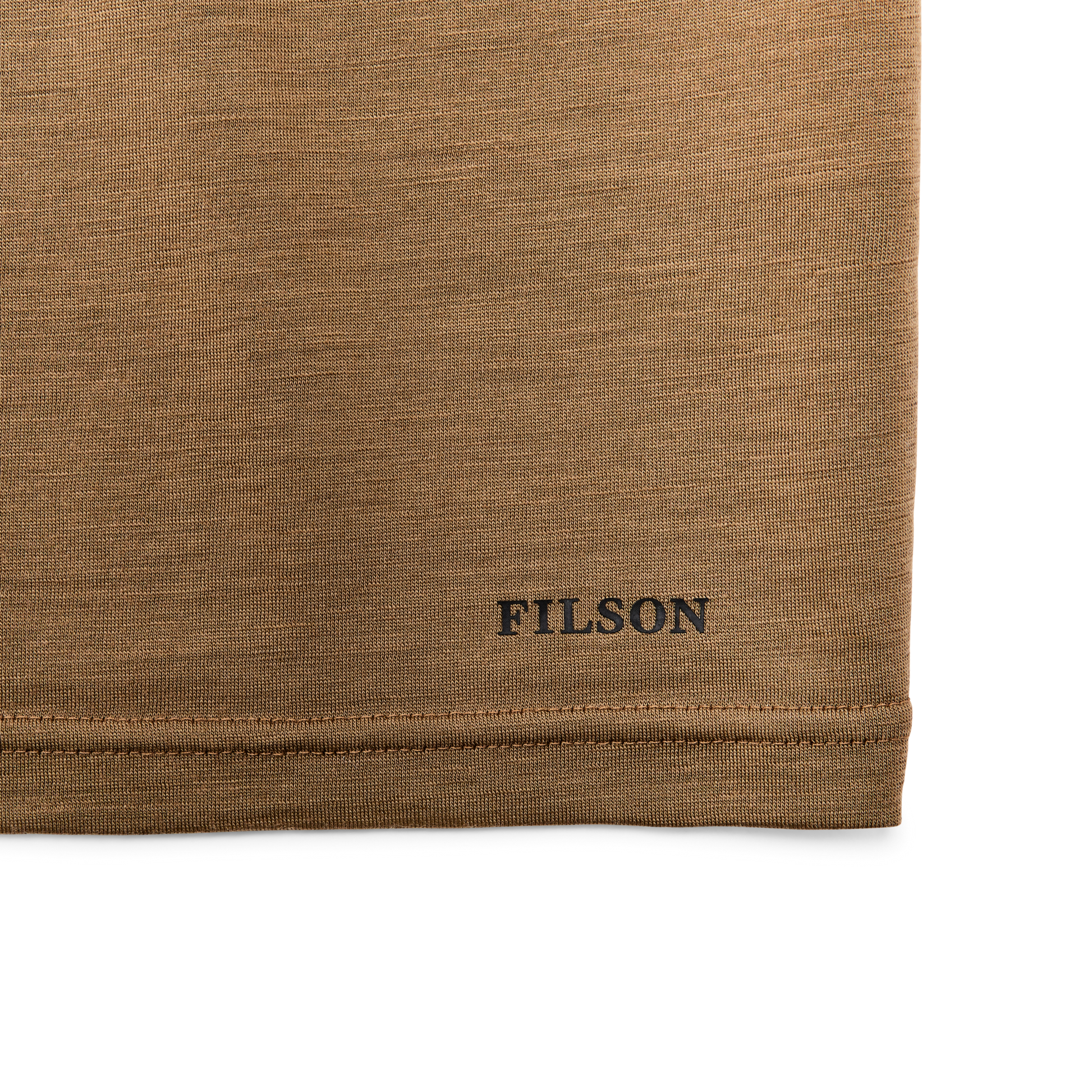 Alternate view of the Filson 210g Merino Wool Short Sleeve Crewneck - Rugged Tan