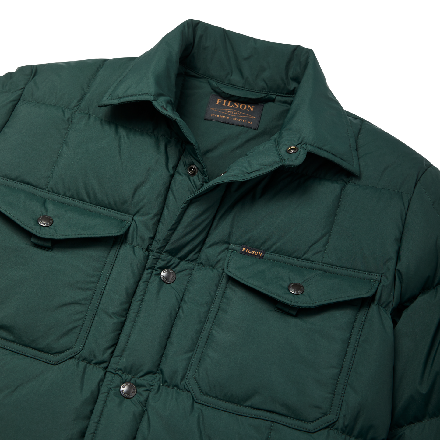 Alternate view of the Filson Lightweight Down Jac-shirt - Fir