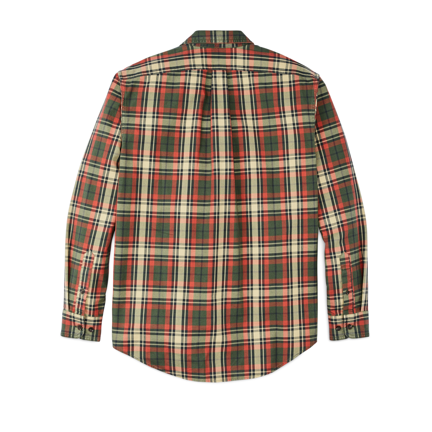 Alternate view of the Filson Lightweight Alaskan Guide Shirt - Silver Pine / Burnt Red Plaid