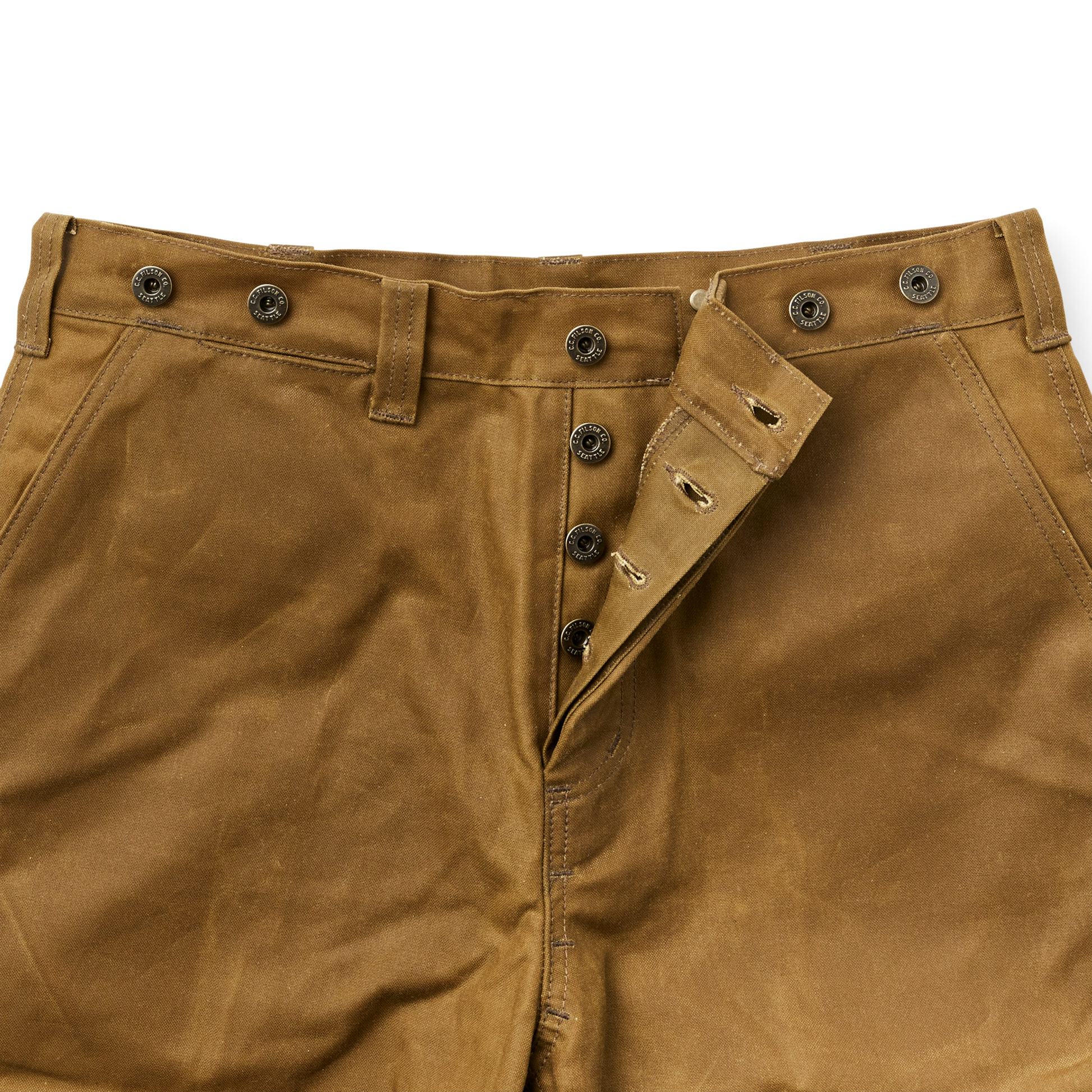 Alternate view of the Filson Oil Finish Double Tin Cloth Pants - Dark Tan