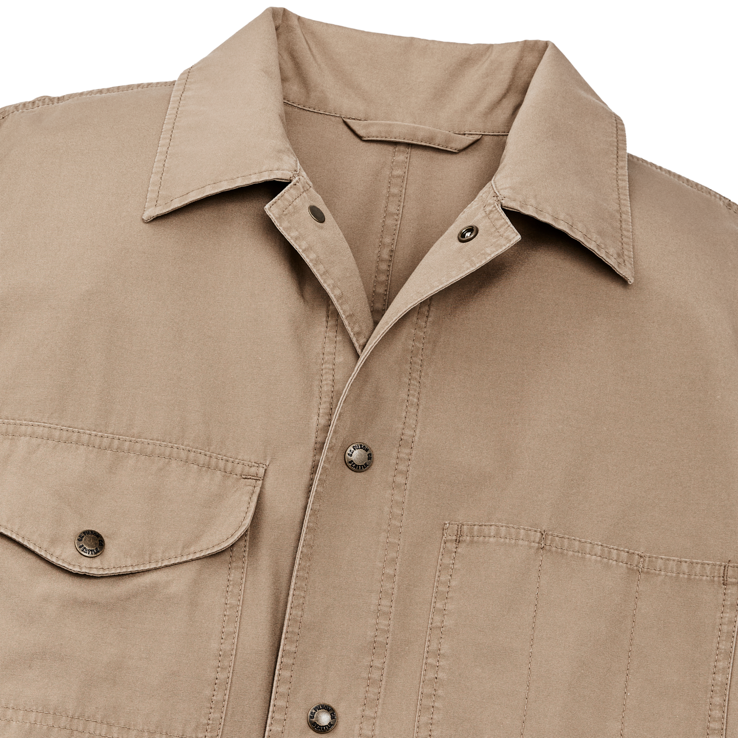 Alternate view of the Filson Safari Cloth Jacket - Safari Khaki