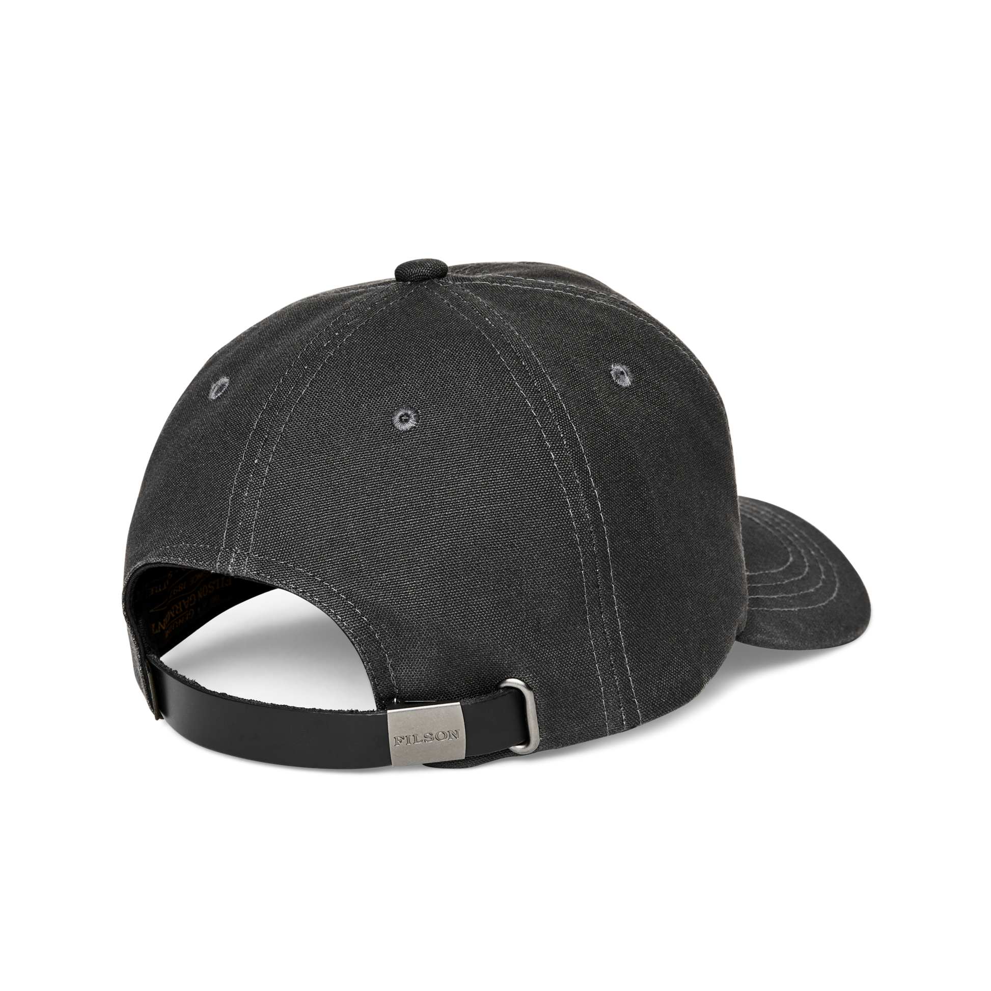 Alternate view of the Filson Dry Tin Cloth Low-profile Logger Cap - Raven