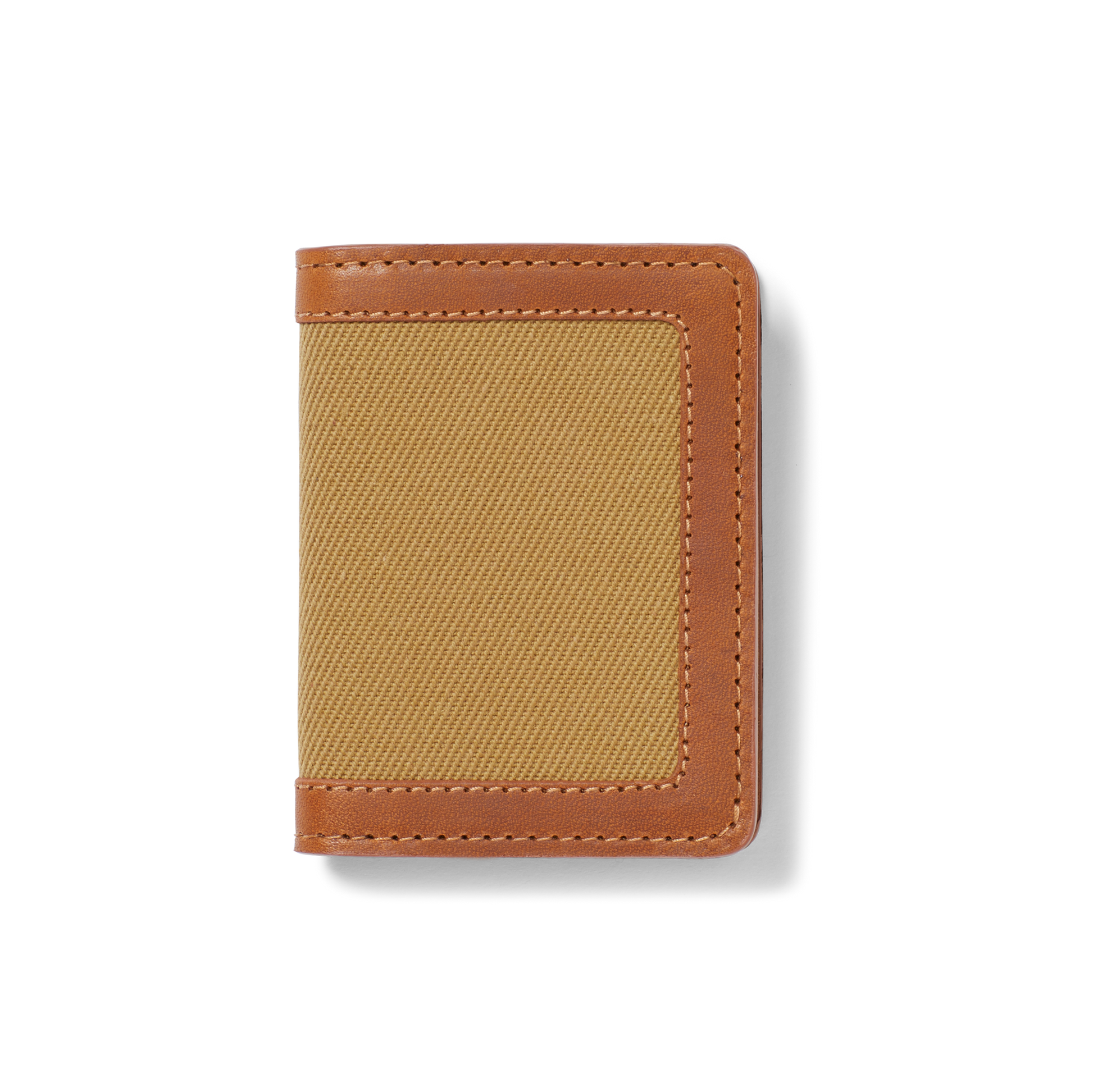 Front-facing image of the Filson Rugged Twill Outfitter Card Wallet - Tan