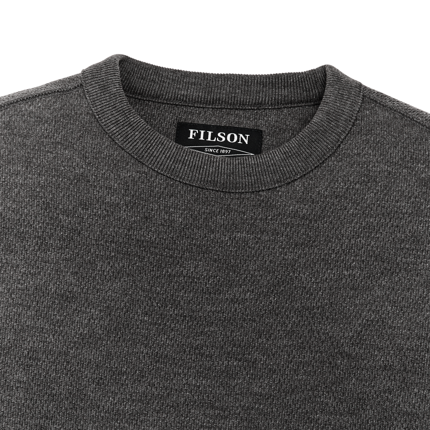 Alternate view of the Filson Waffle Knit Thermal Crewneck - Charcoal