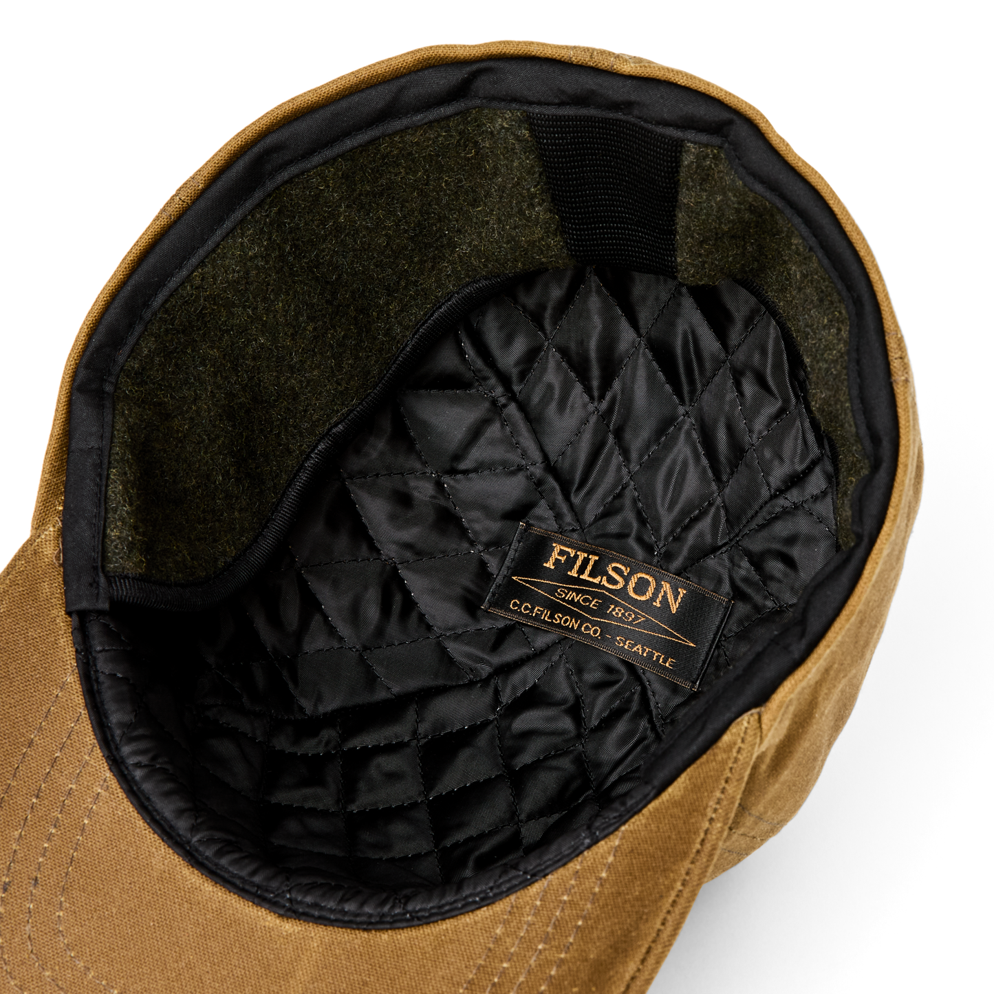 Alternate view of the Filson Insulated Tin Cloth Cap - Dark Tan