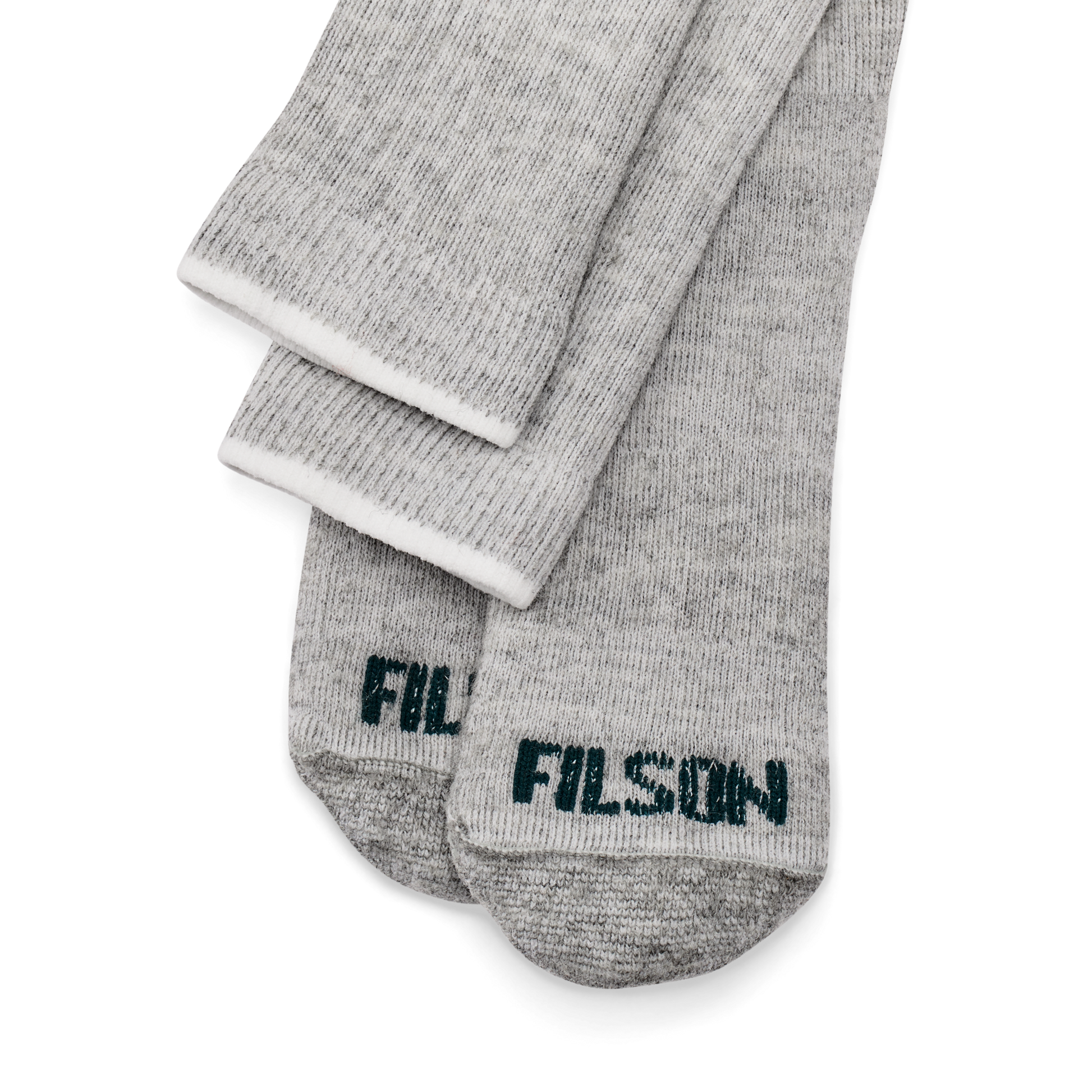 Alternate view of the Filson Midweight Traditional Crew Socks - Gray Heather