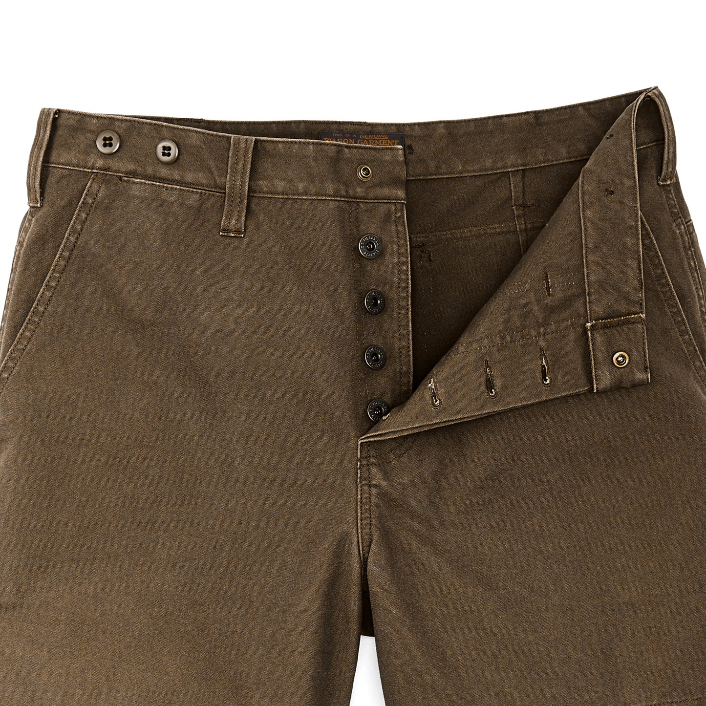 Alternate view of the Filson Dry Tin Cloth Shorts - Marsh Olive