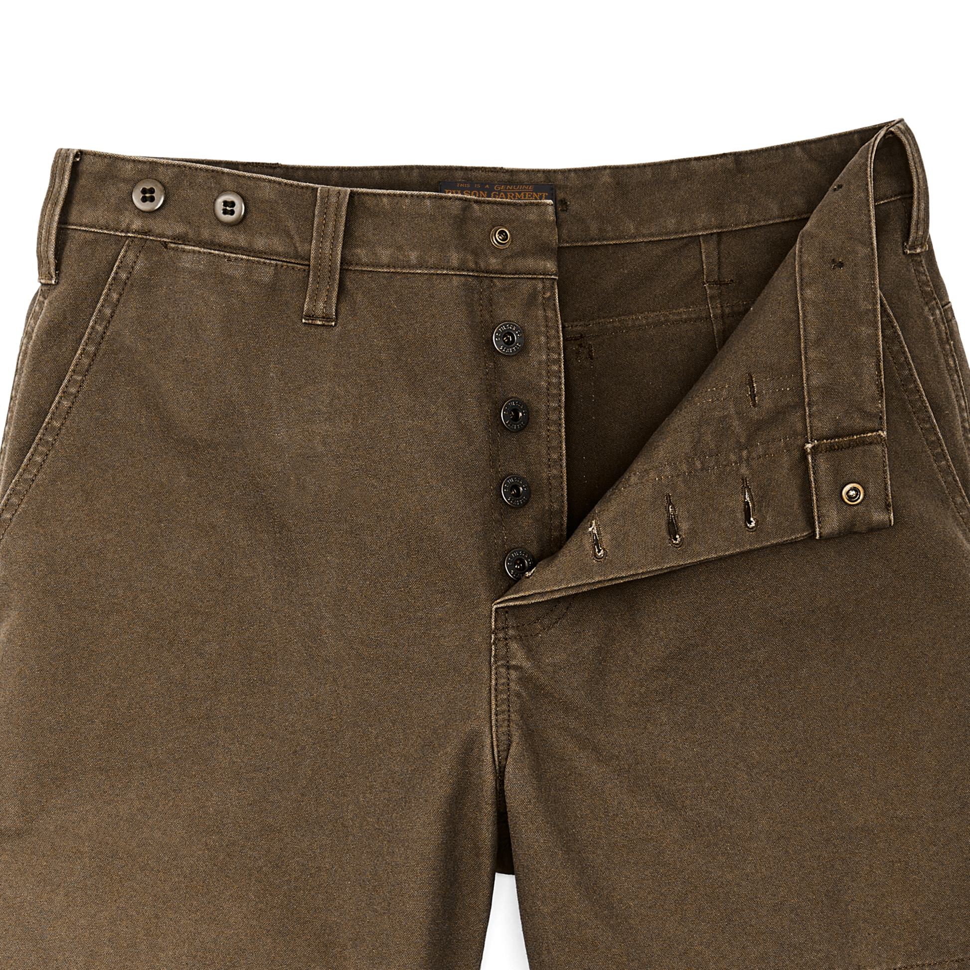 Alternate view of the Filson Dry Tin Cloth Shorts - Marsh Olive