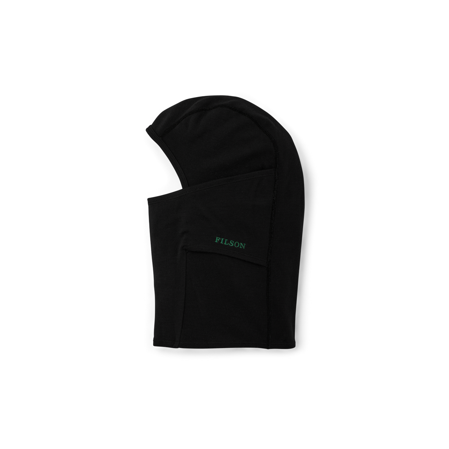 Front-facing image of the Filson 400g Merino Wool Balaclava - Black