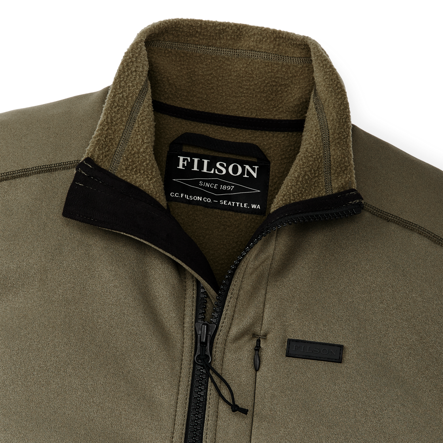 Alternate view of the Filson Granite Spire Fleece Vest  - Field Olive