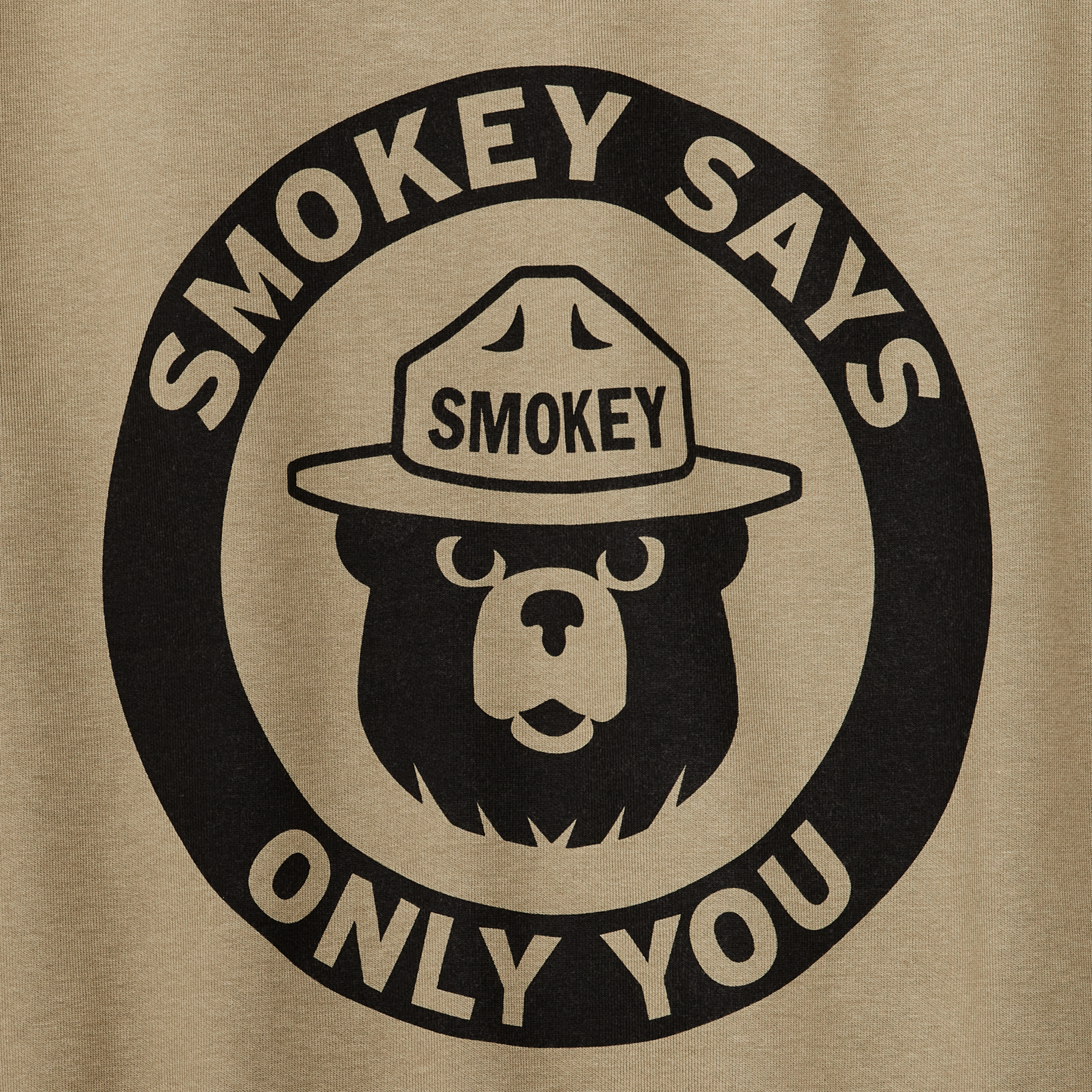 Alternate view of the Filson Smokey Bear Prospector Graphic Hoodie - Vintage Olive / Only You