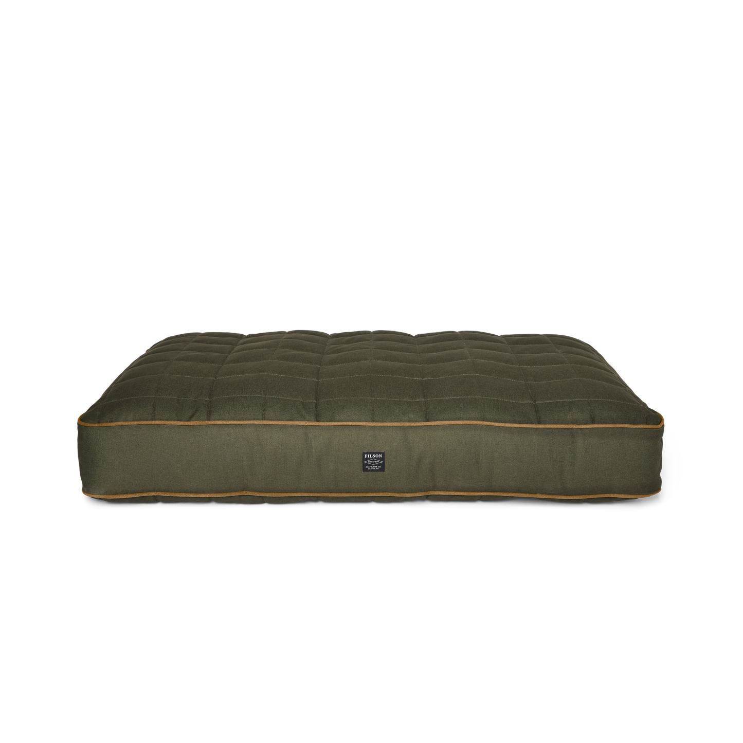 Front-facing image of the Filson Large Dog Bed - Otter Green