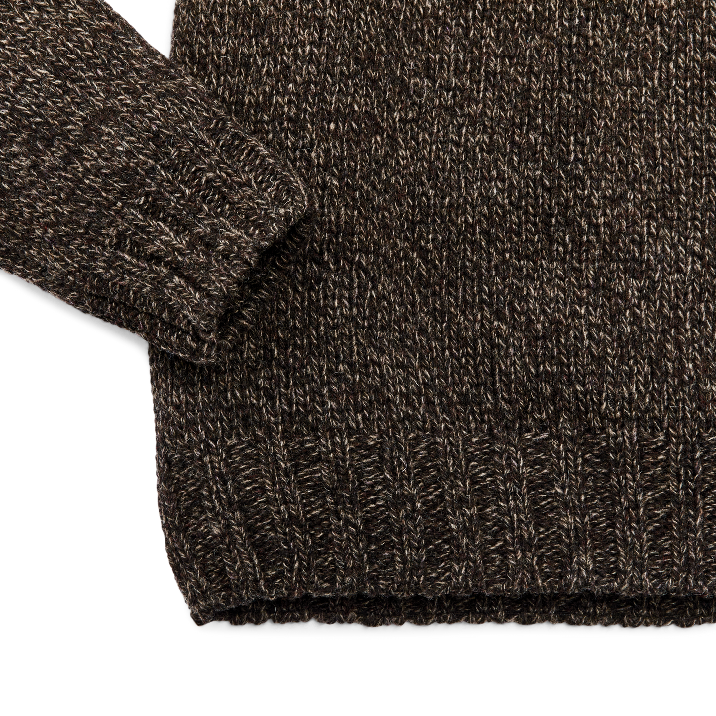 Alternate view of the Filson Heritage 3-gauge Wool Sweater - Brown / Hearth Melange