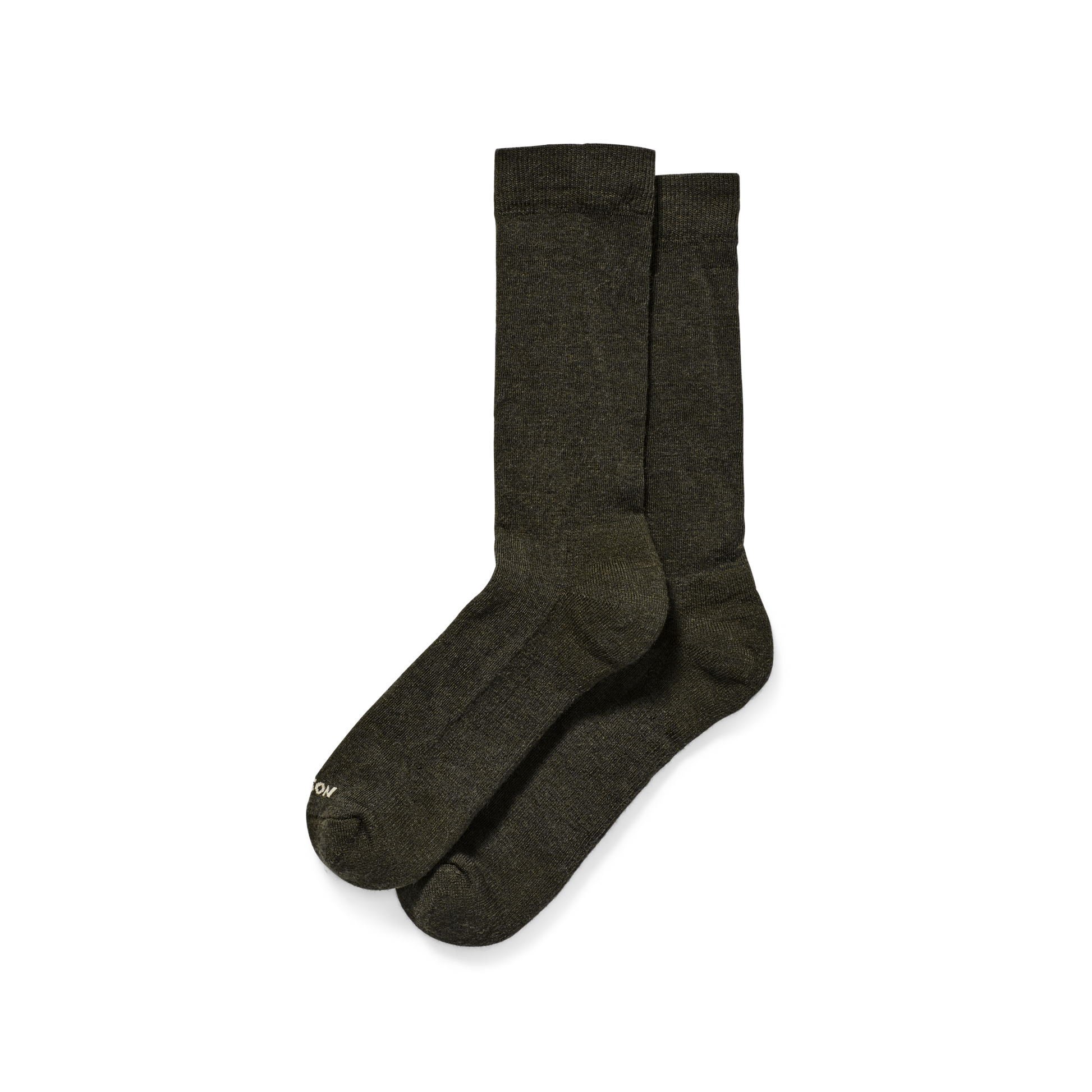 Front-facing image of the Filson Everyday Crew Socks - Green