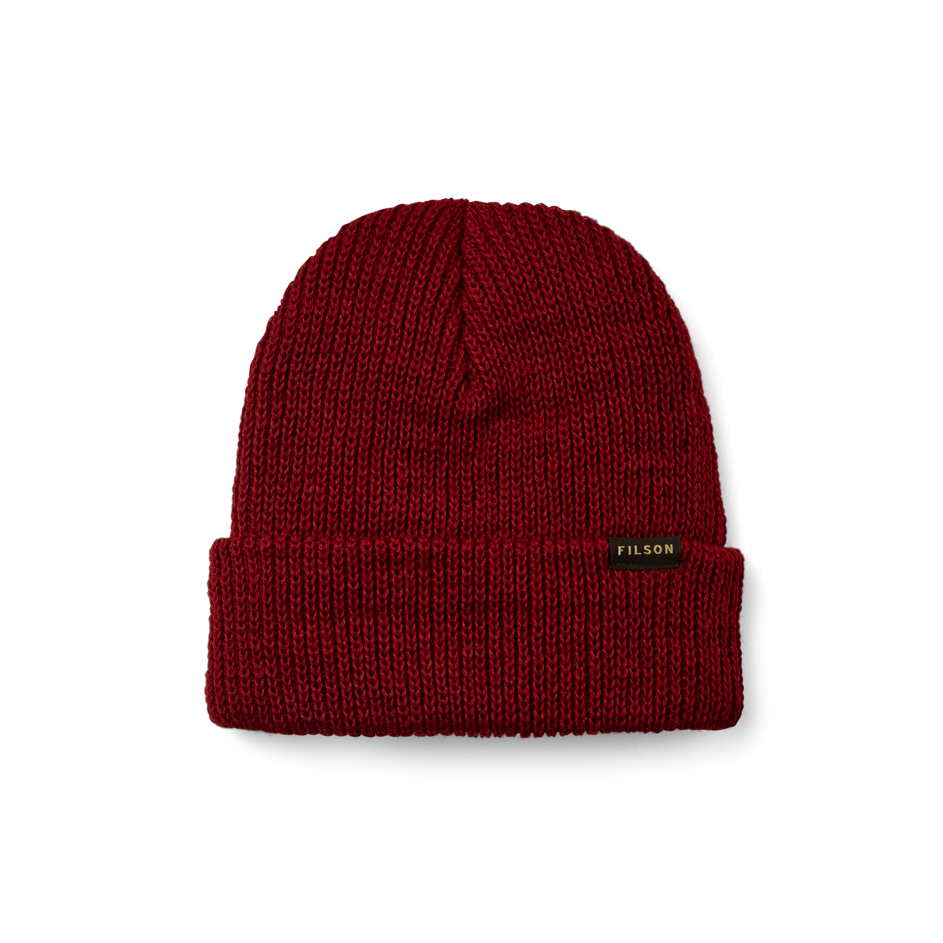 Front-facing image of the Filson Watch Cap - Red