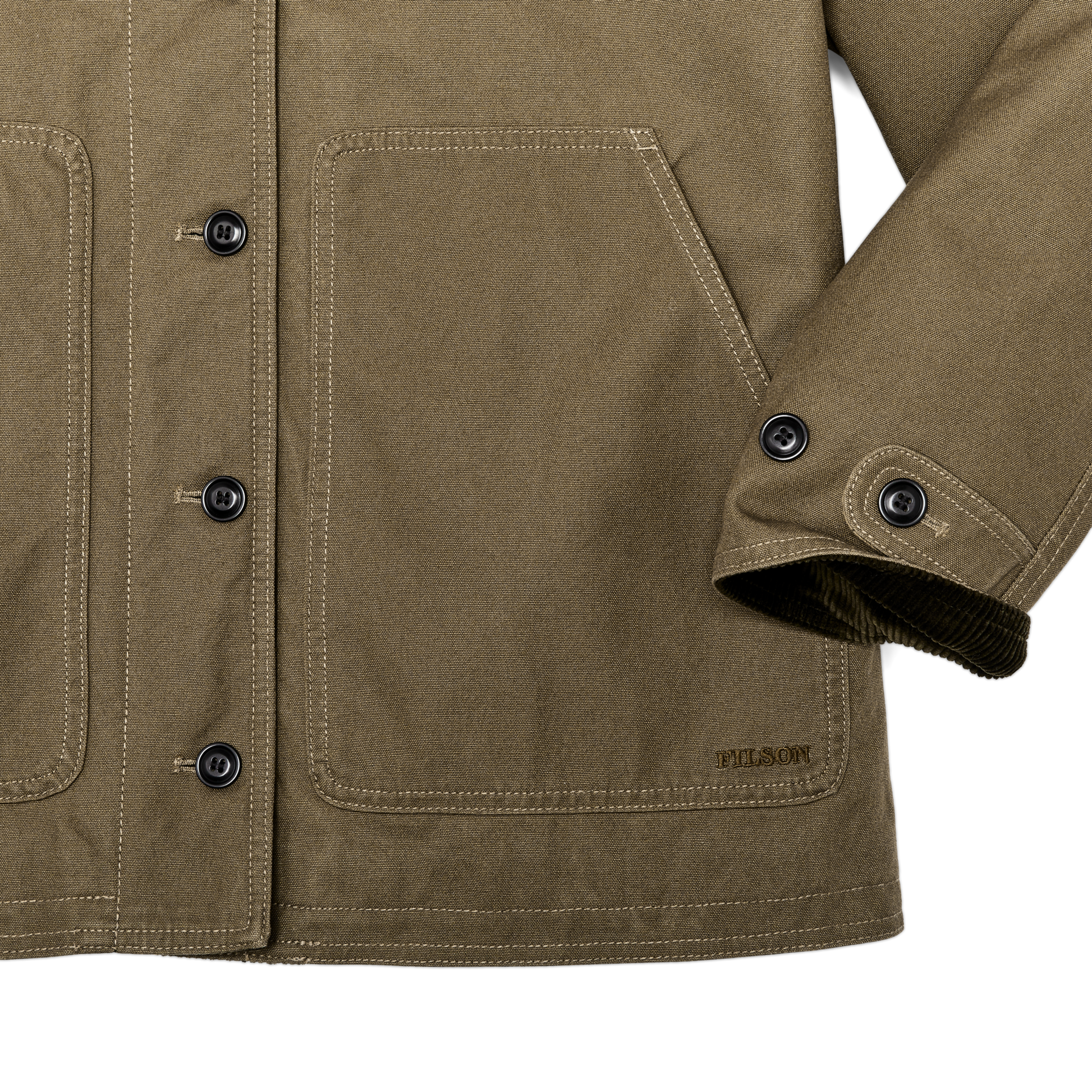 Alternate view of the Filson Women's Dry Tin Barn Coat - Marsh Olive