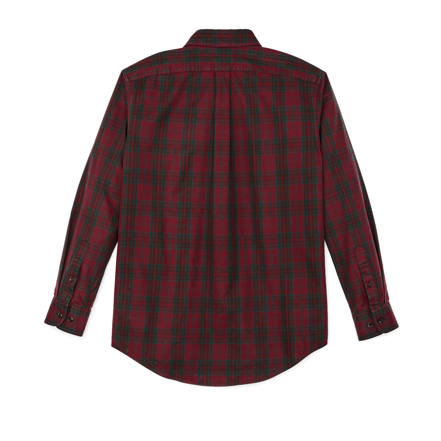 Alternate view of the Filson Lightweight Alaskan Guide Shirt - Green / Red Plaid