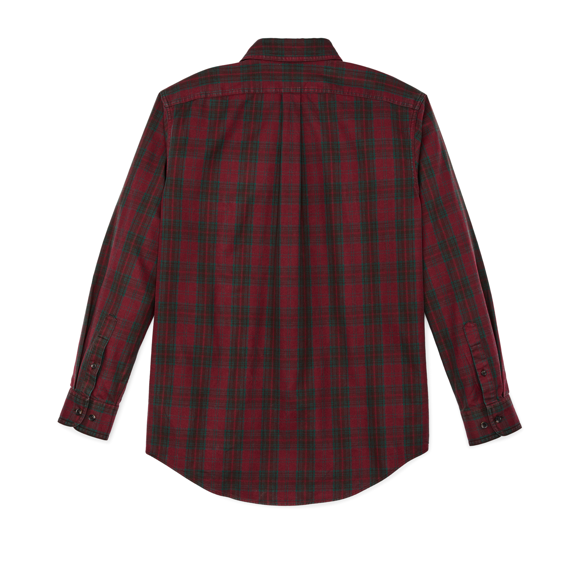 Alternate view of the Filson Lightweight Alaskan Guide Shirt - Green / Red Plaid