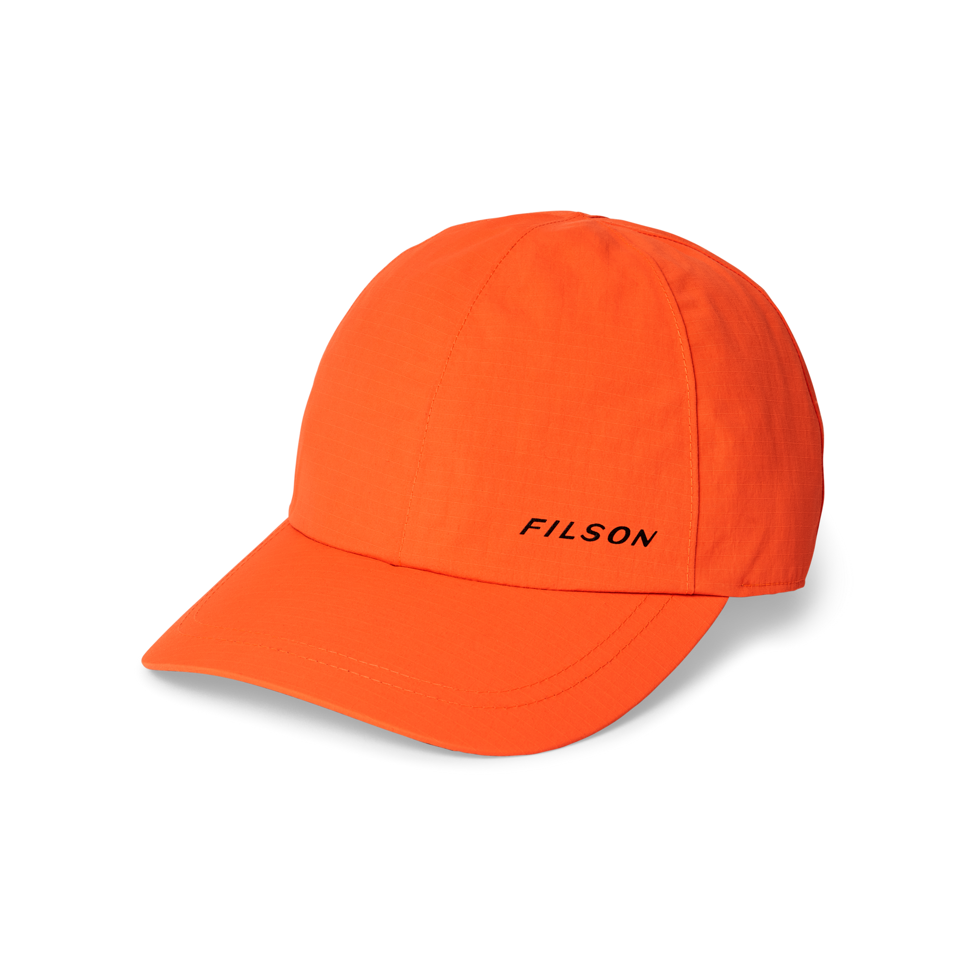 Front-facing image of the Filson Swiftwater Rain Cap - Blaze Orange