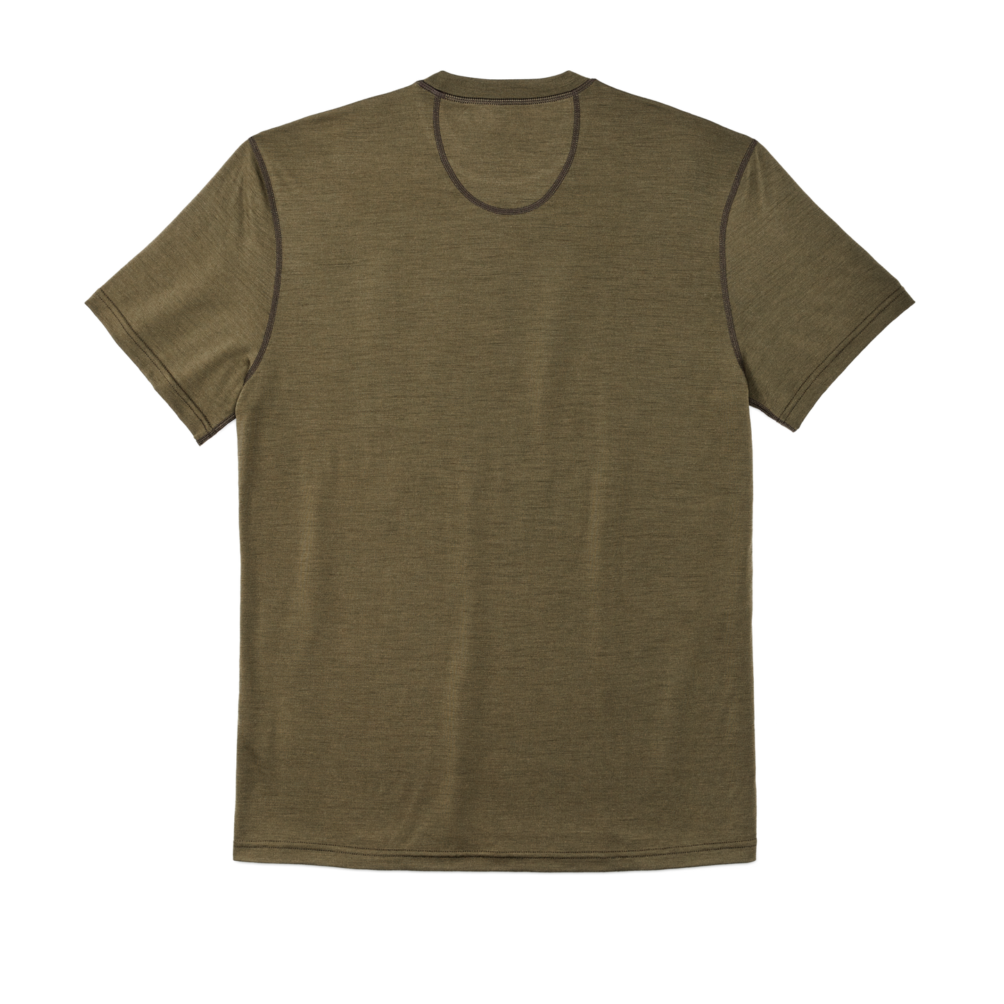 Alternate view of the Filson 210g Merino Wool Short Sleeve Crewneck - Dark Olive