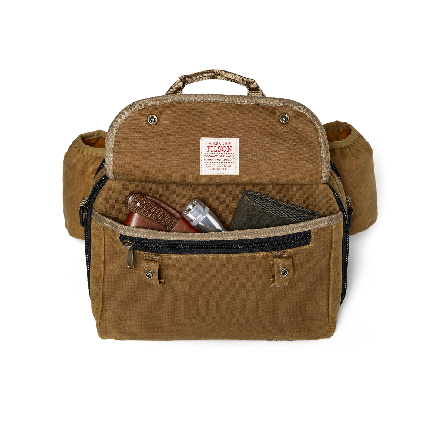 Alternate view of the Filson Tin Cloth Fishing Pack - Dark Tan