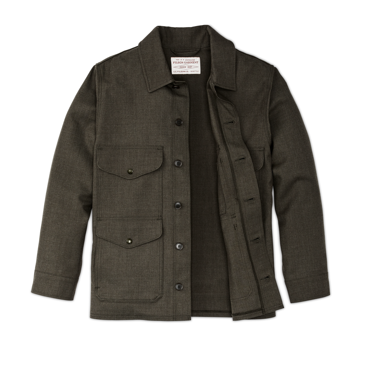 Alternate view of the Filson Forestry Cloth Cruiser Jacket  - Forest Green Heather