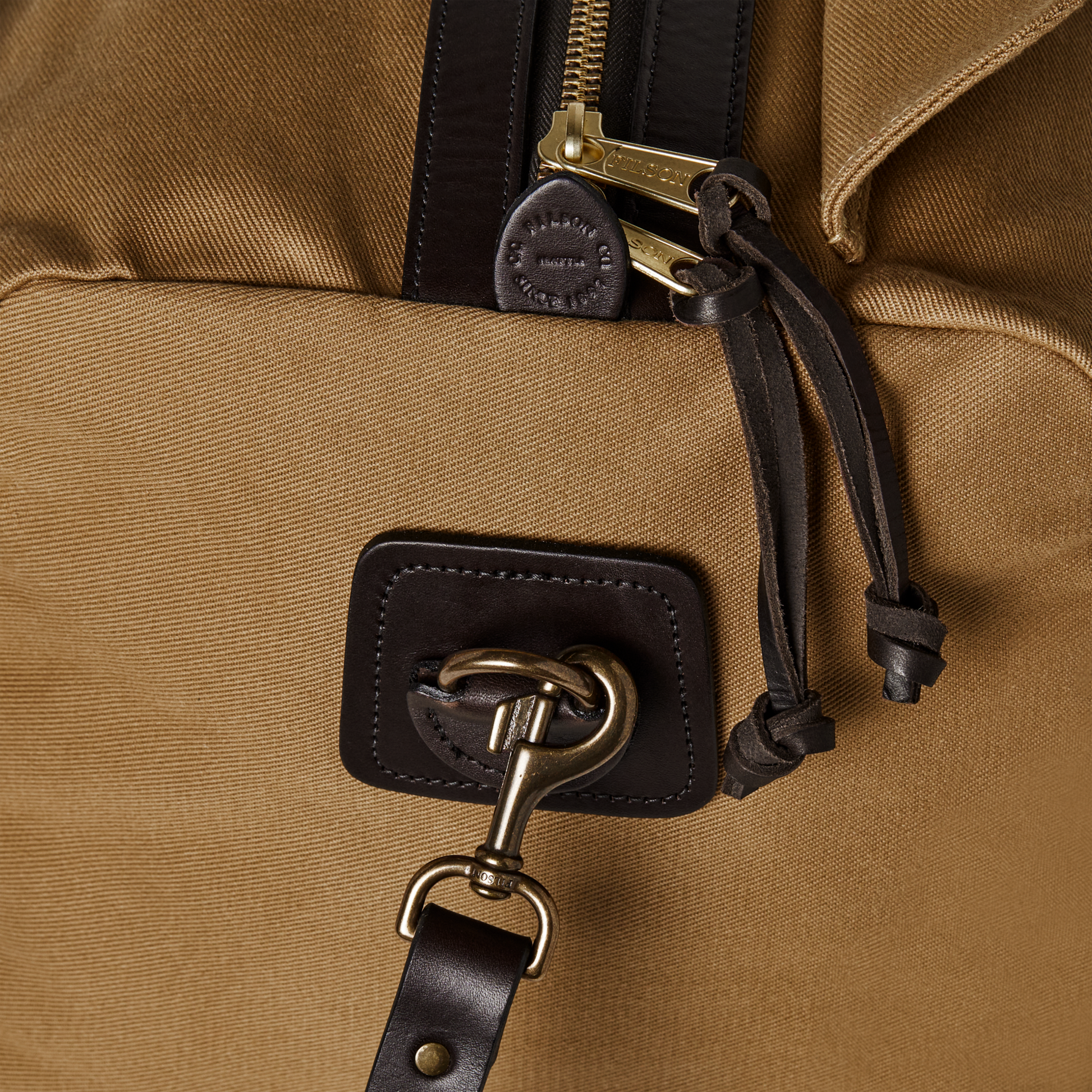 Alternate view of the Filson Medium Rugged Twill Duffle Bag - Tan