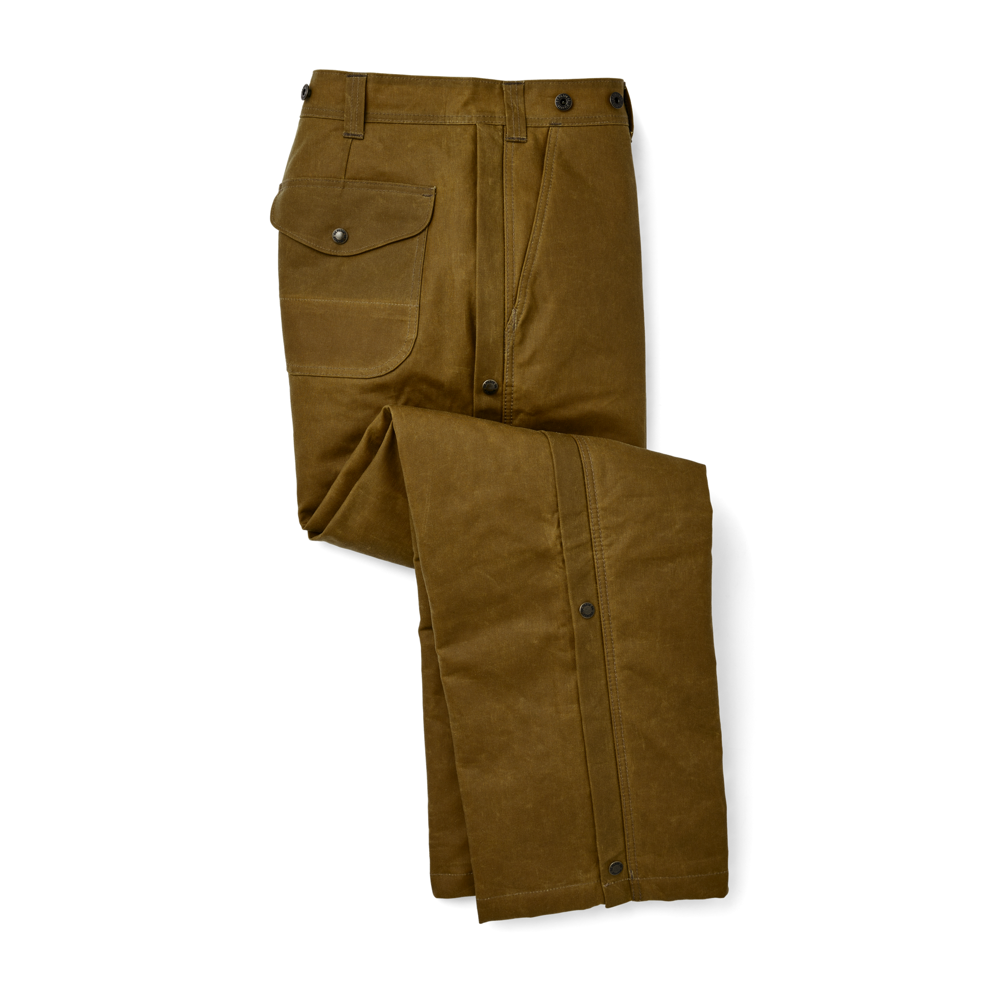 Front-facing image of the Filson Insulated Tin Cloth Pants - Dark Tan