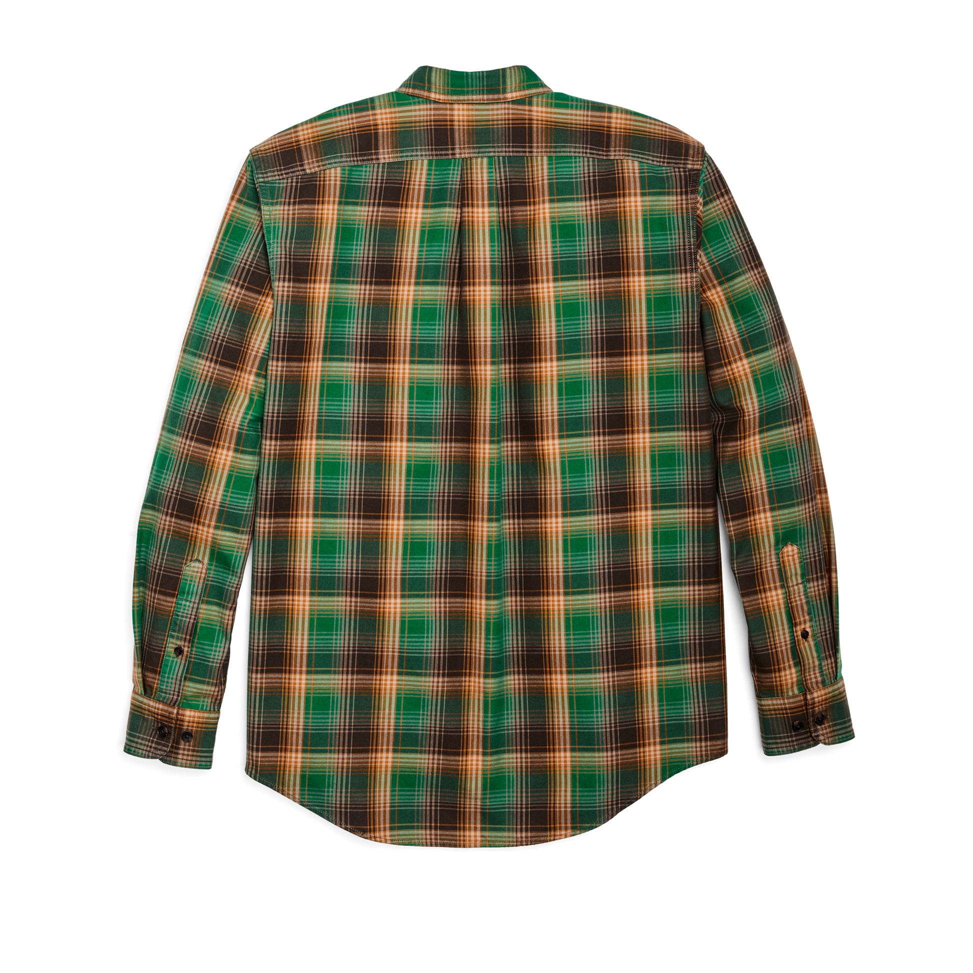 Alternate view of the Filson Lightweight Alaskan Guide Shirt - Yellow / Green / Gray Plaid