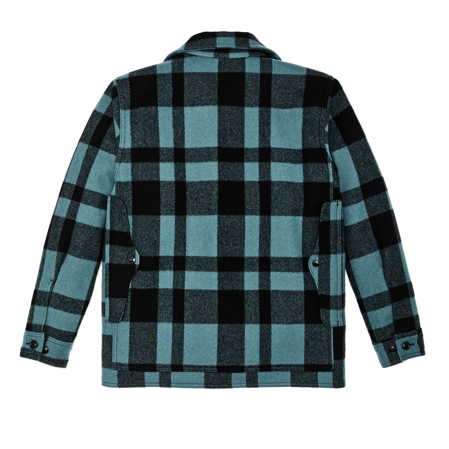 Alternate view of the Filson Chris Stapleton Signature Mackinaw Wool Cruiser - Faded Blue / Black Heritage Plaid