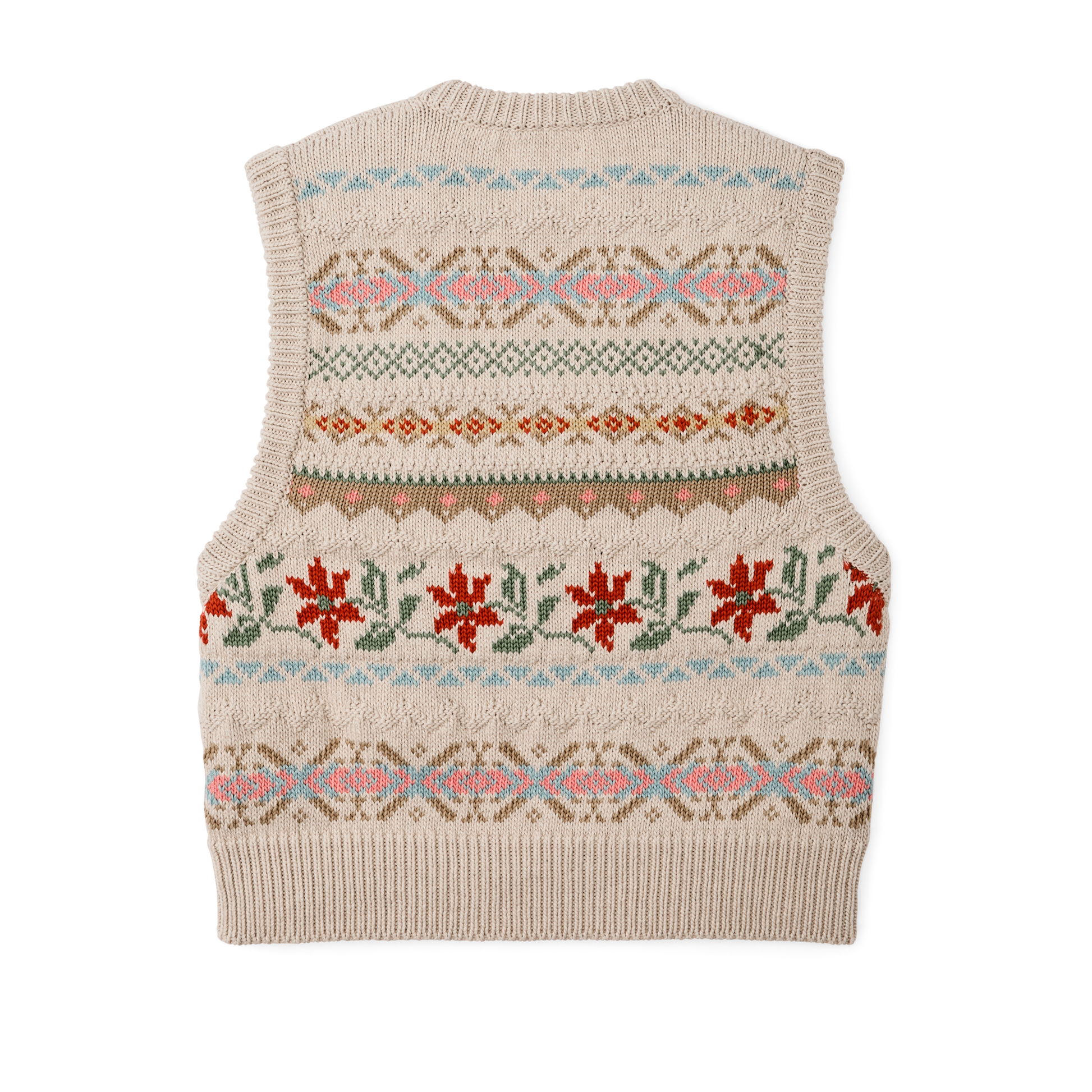 Alternate view of the Filson Women's Jacquard Fair Isle Vest - Flower Jacquard