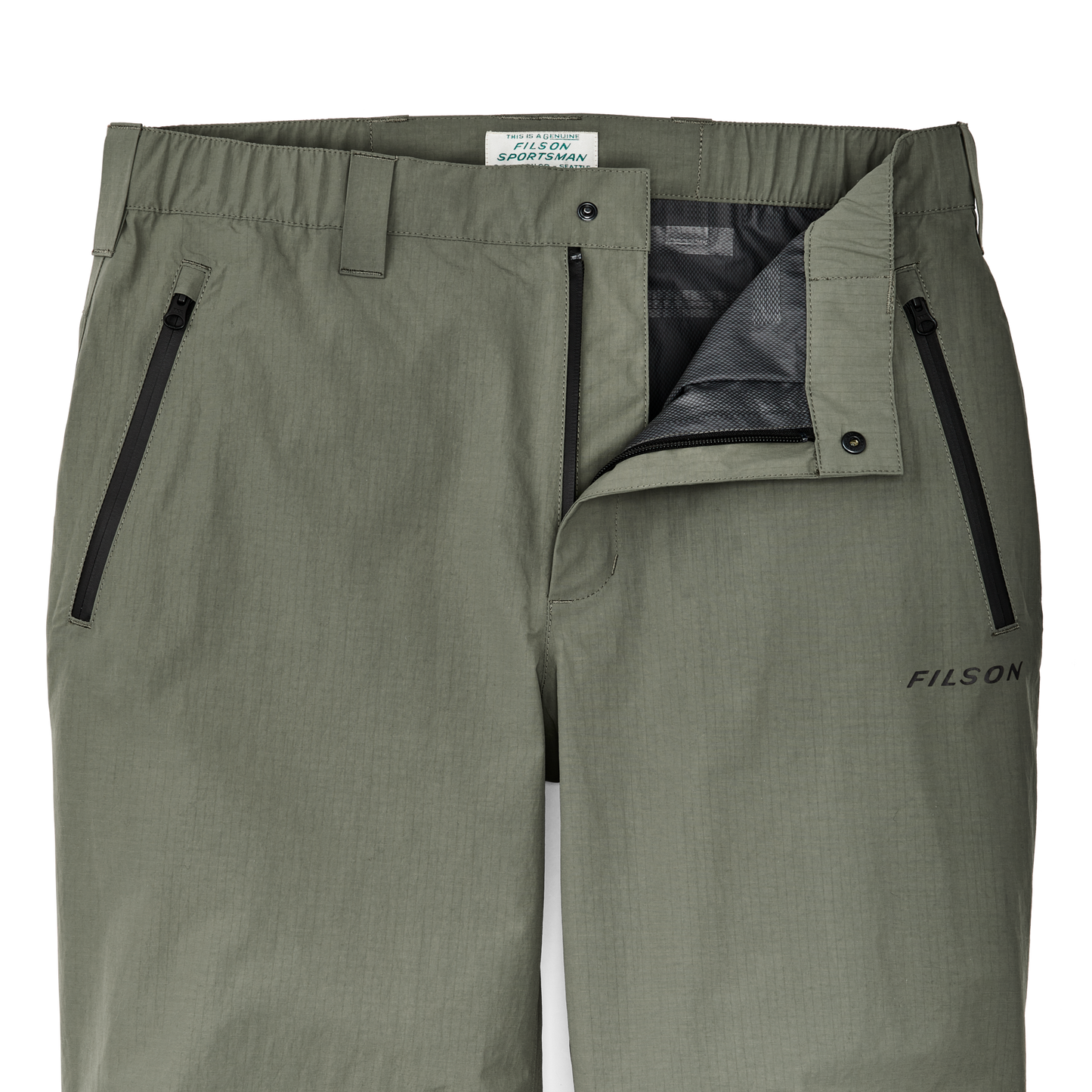 Alternate view of the Filson Swiftwater Rain Pants - Service Green