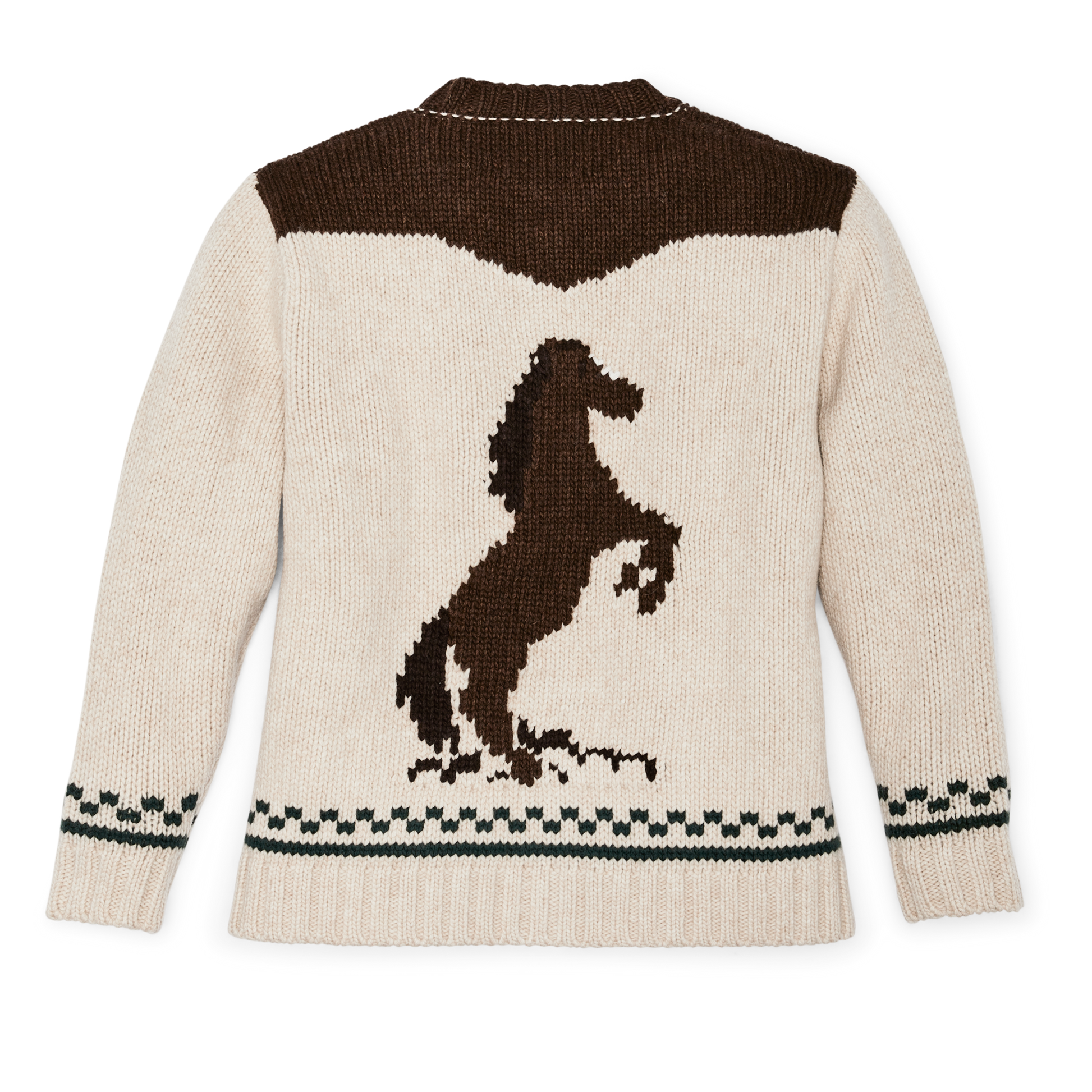 Alternate view of the Filson Women's Wool Cardigan - Cream / Horse