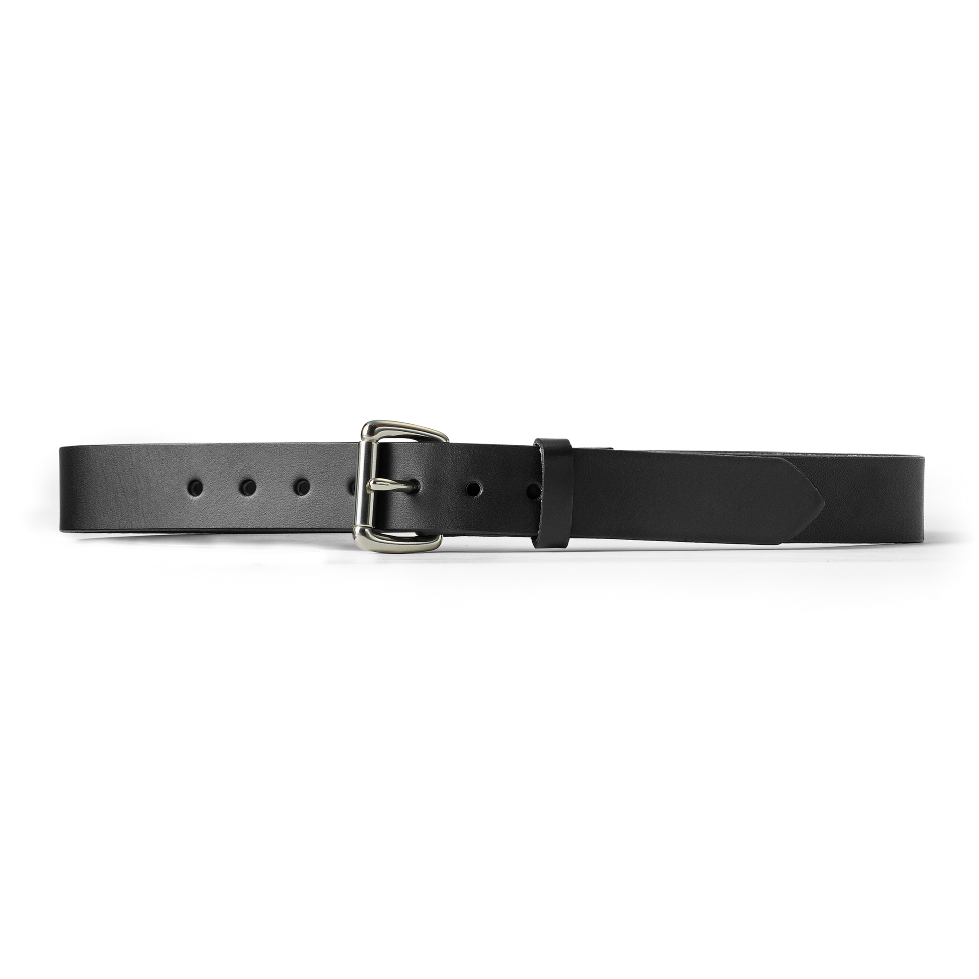 Front-facing image of the Filson 1 1/4" Bridle Leather Belt - Black