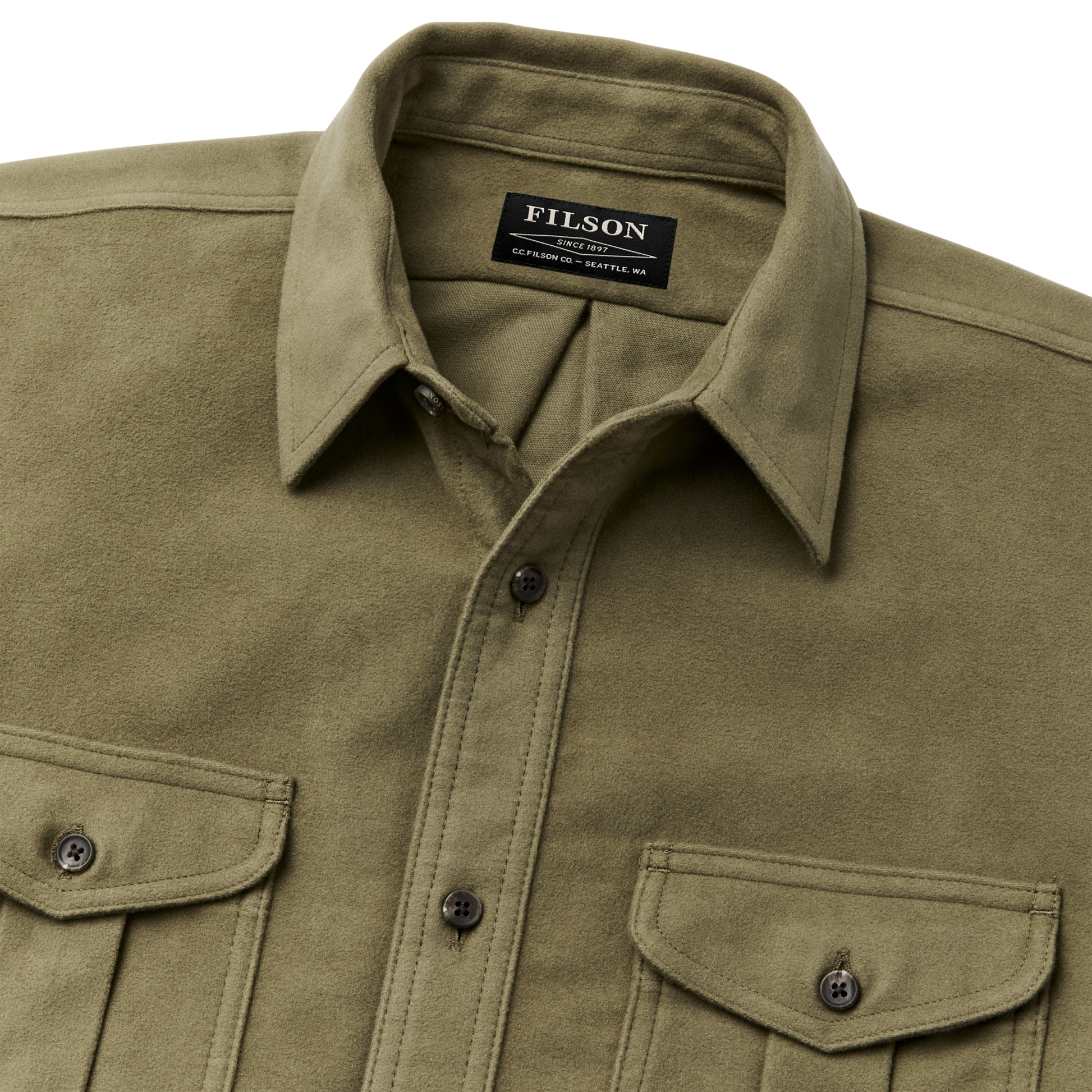 Alternate view of the Filson Moleskin Seattle Shirt - Lovat