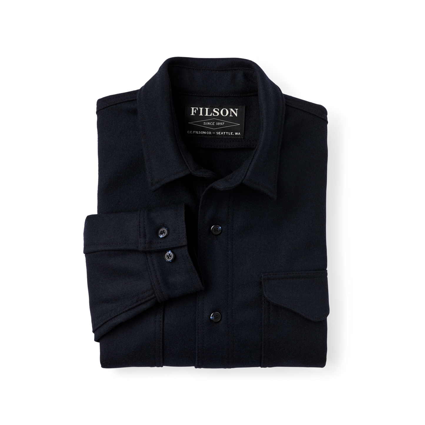 Alternate view of the Filson Seattle Wool Jac-shirt - Navy