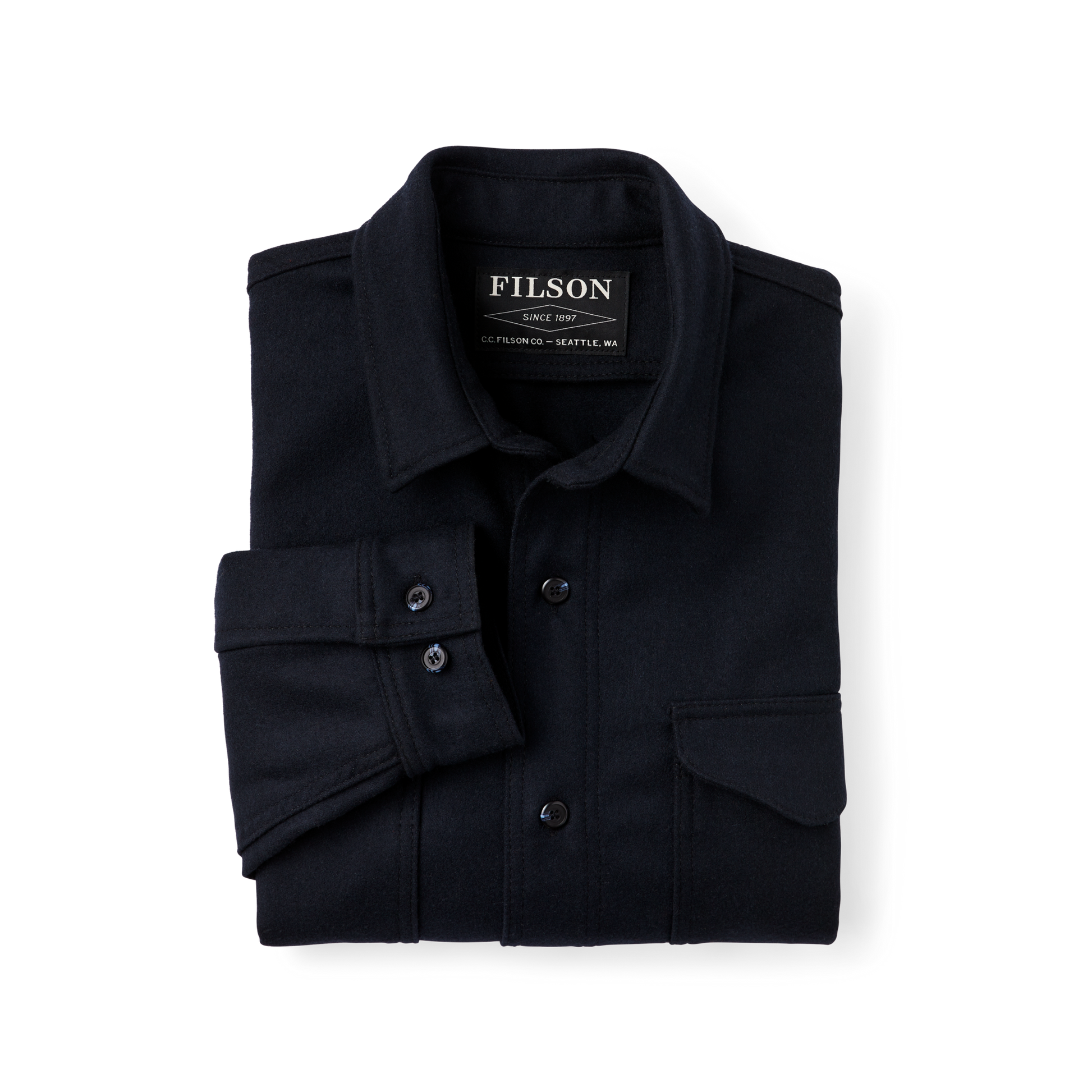 Alternate view of the Filson Seattle Wool Jac-shirt - Navy