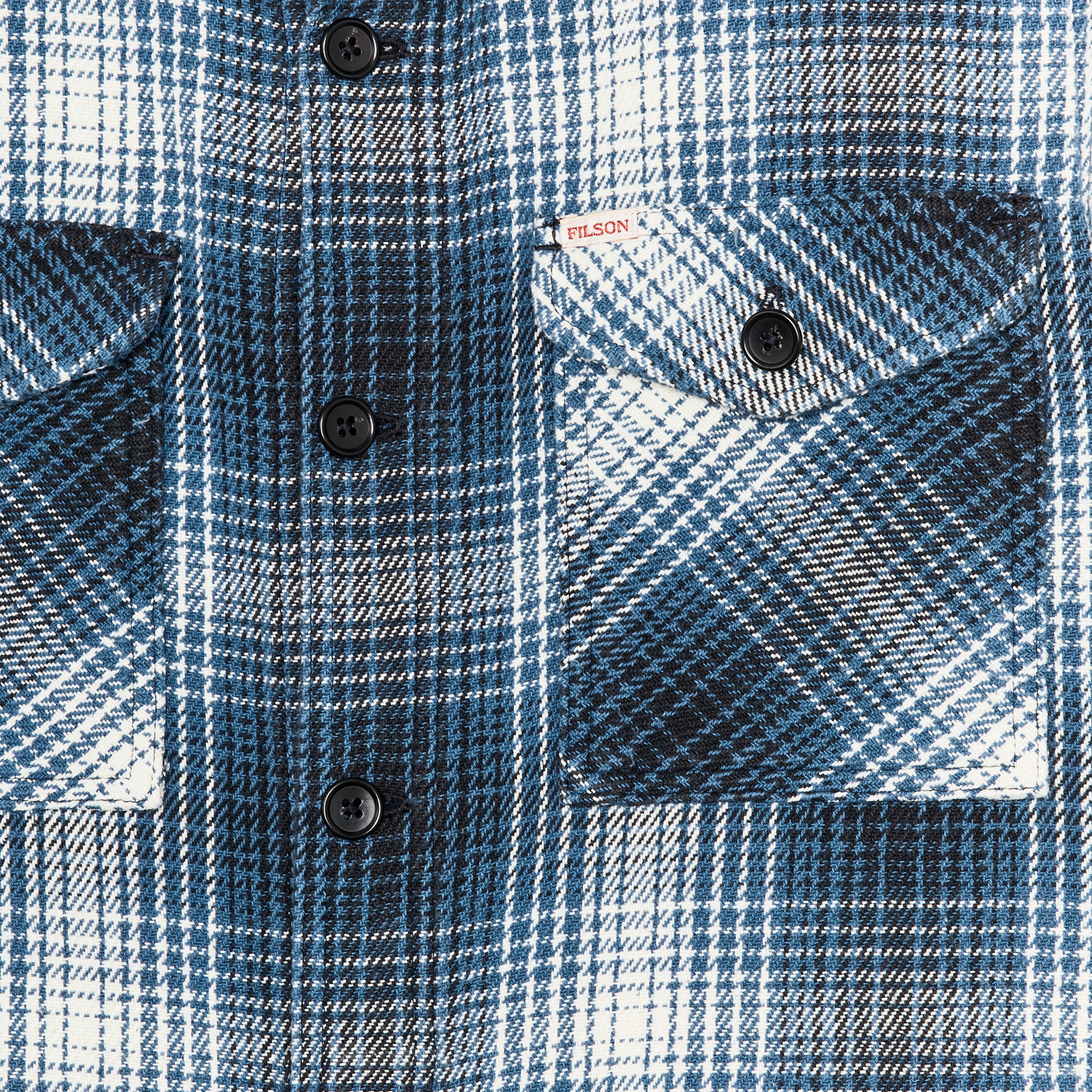 Alternate view of the Filson Deer Island Jac-shirt - Cobalt / Natural Shadow Plaid