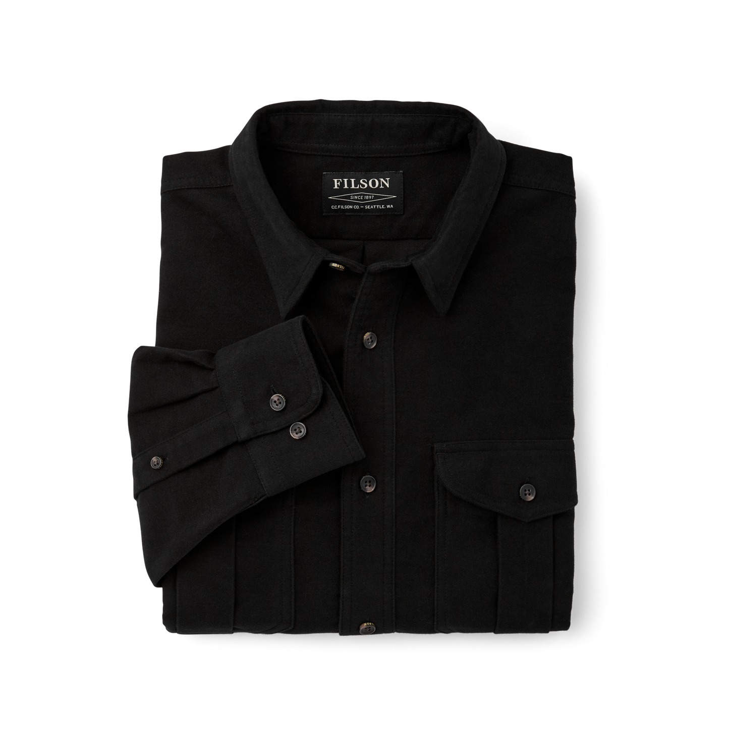 Alternate view of the Filson Moleskin Seattle Shirt - Coal