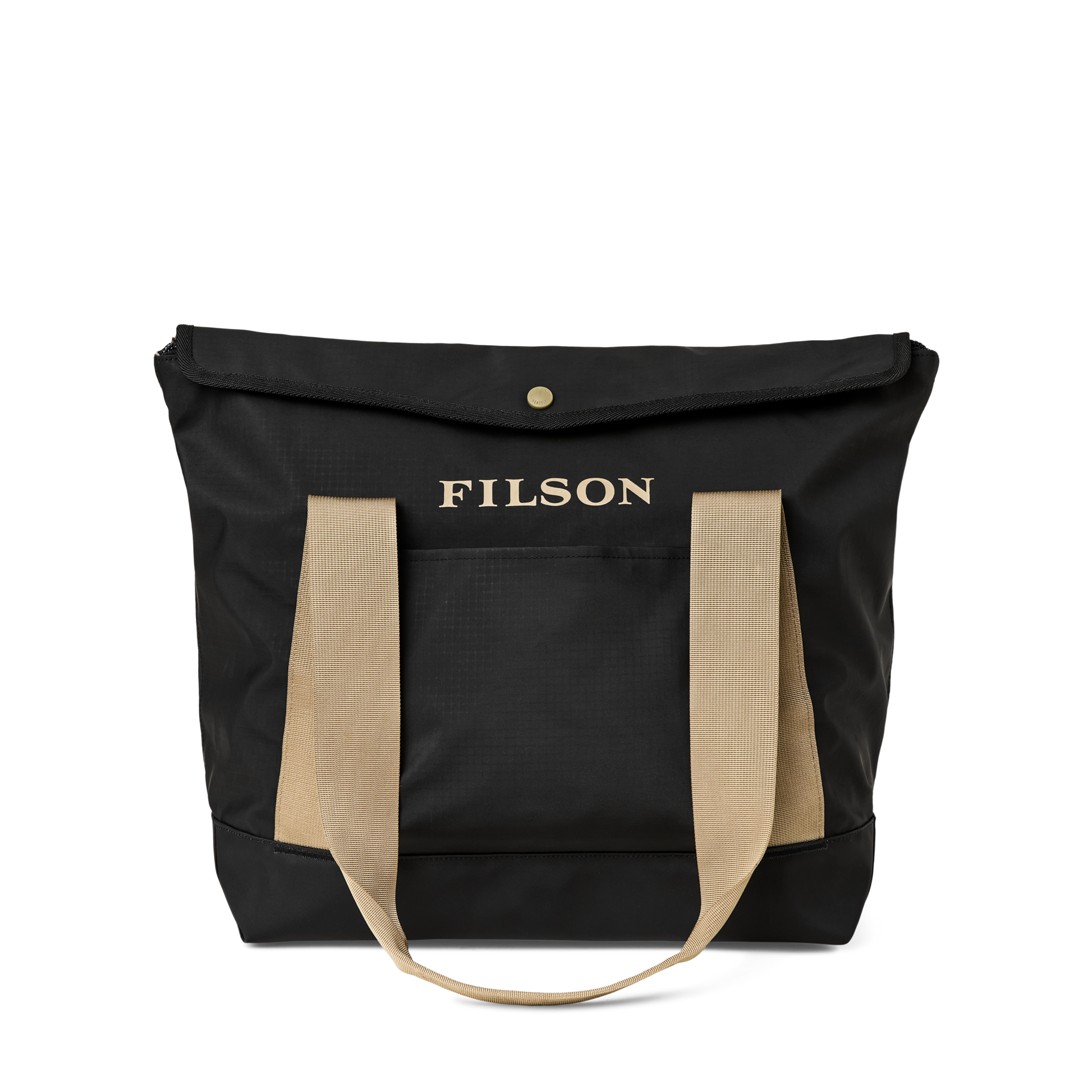 Front-facing image of the Filson Scout Tote Bag - Black / Covert