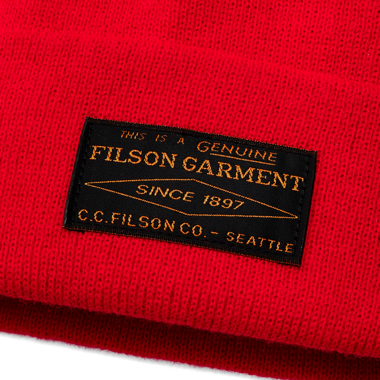 Alternate view of the Filson Ballard Watch Cap - Red